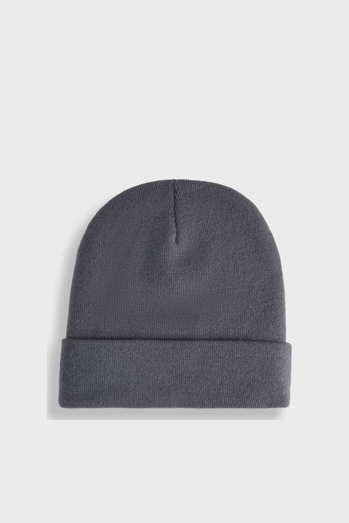 Темно-серая шапка Wardrobe Essentials High Crown Beanie 3