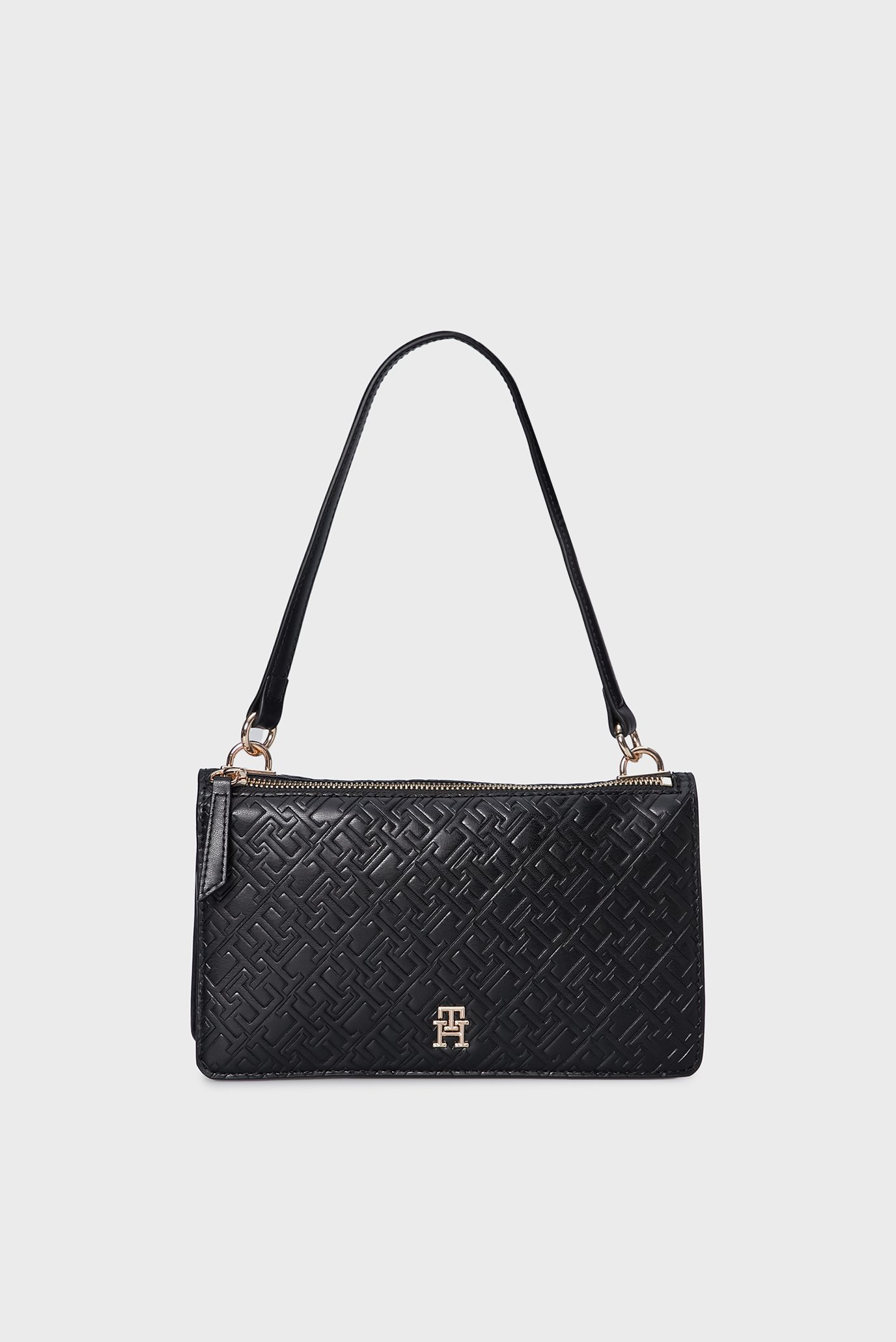 Женская черная сумка TH REFINED SHOULDER BAG MONO 1