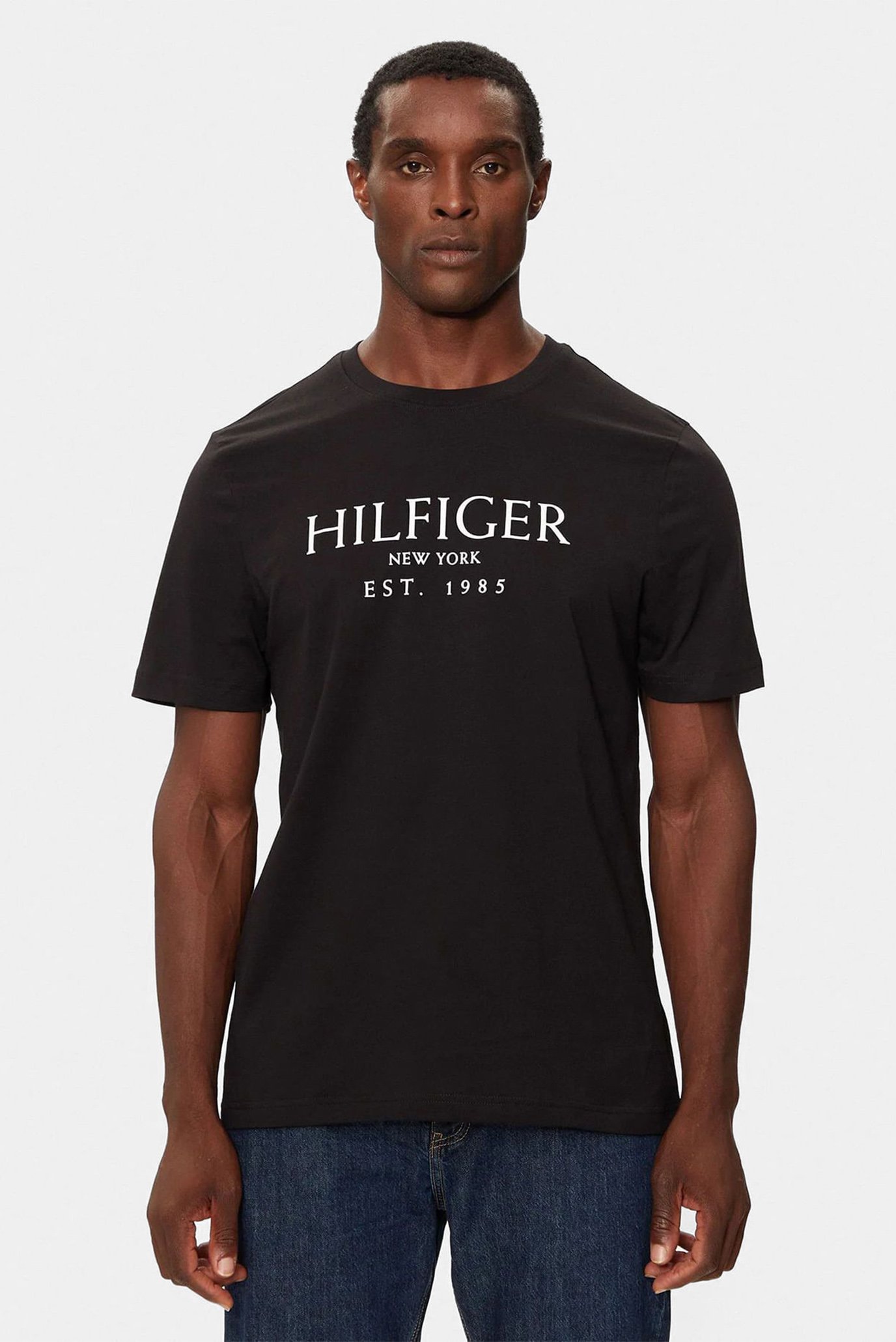 Чоловіча чорна футболка BIG HILFIGER TEE 1