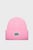 Женская розовая шерстяная шапка
