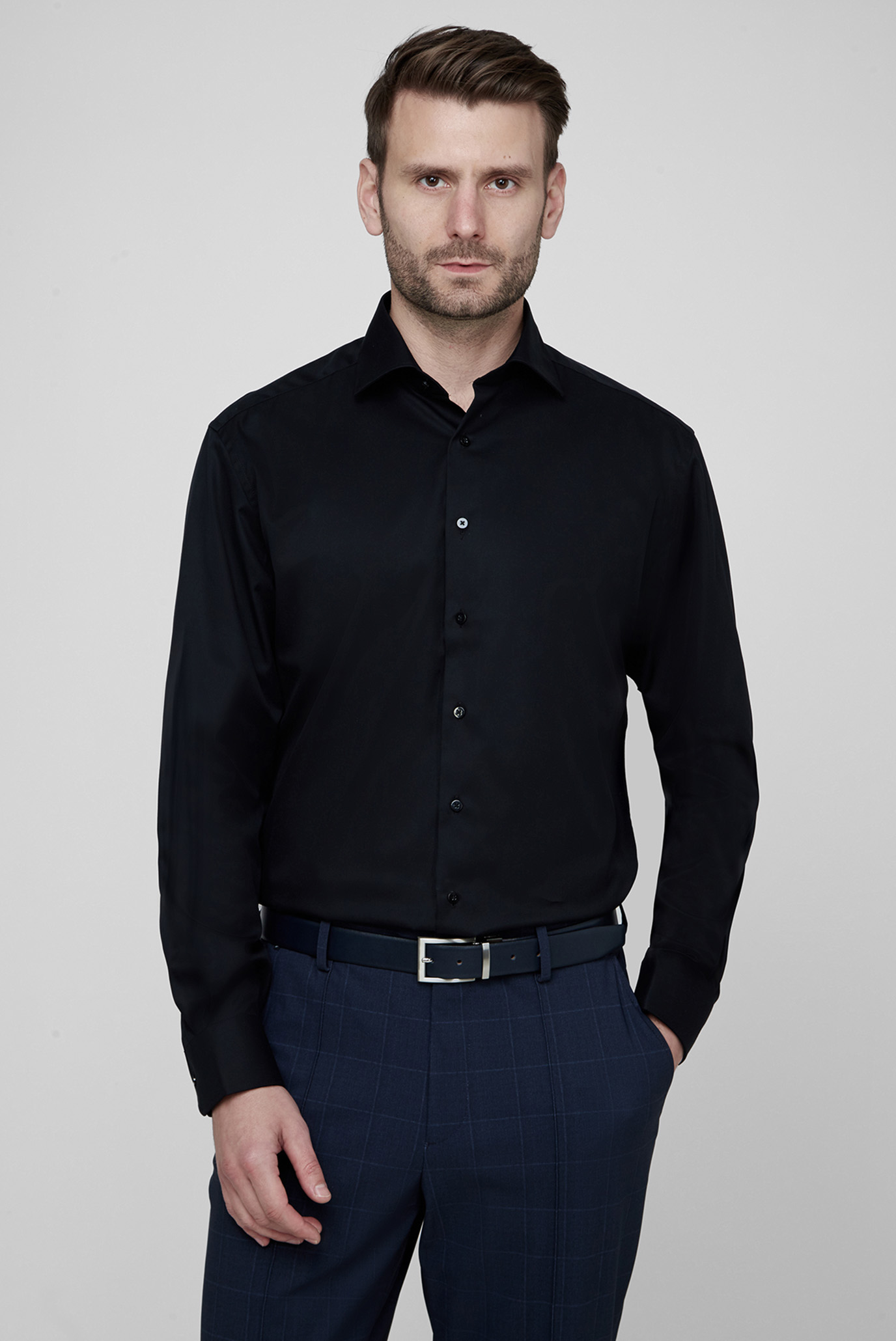 Мужская черная рубашка Modern Fit 1