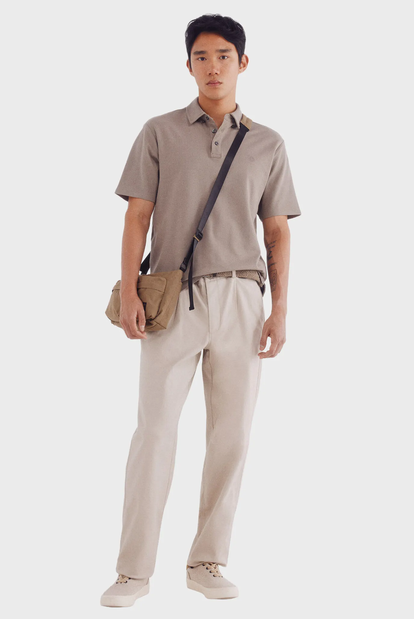 Мужское бежевое поло 4