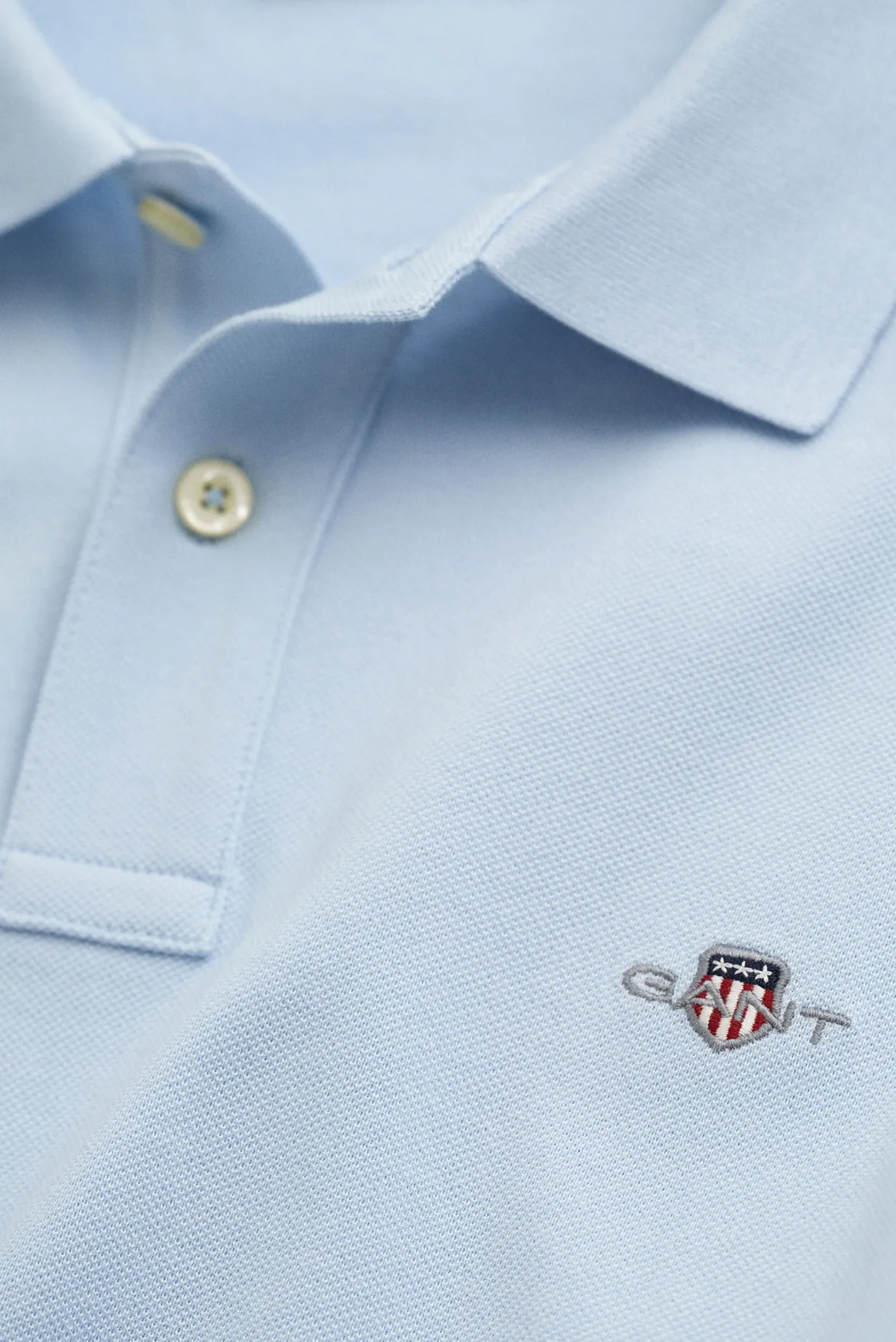 Мужское голубое поло REG SHIELD SS PIQUE 5