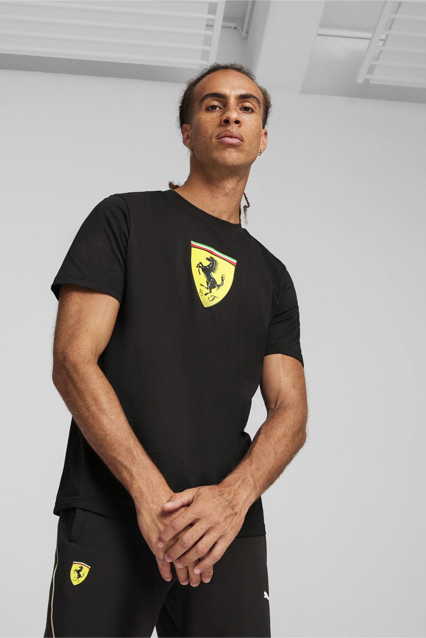 Мужская черная футболка Scuderia Ferrari Race Men's Tee 1