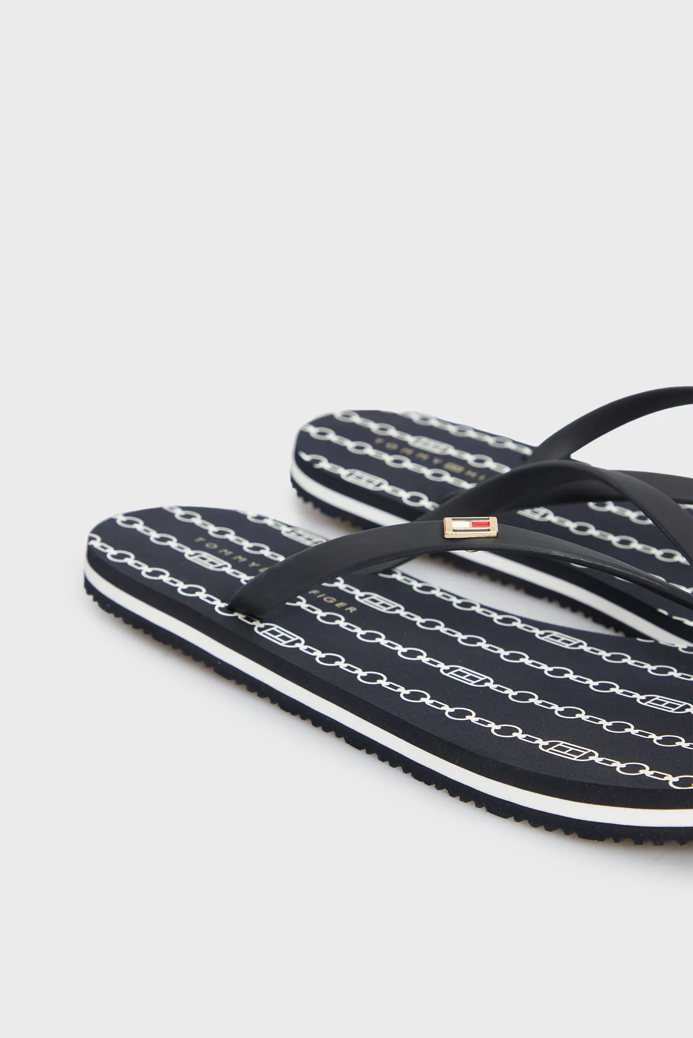 Жіночі темно-сині в'єтнамки з візерунком TH STRIPES WEDGE BEACH SANDAL 2