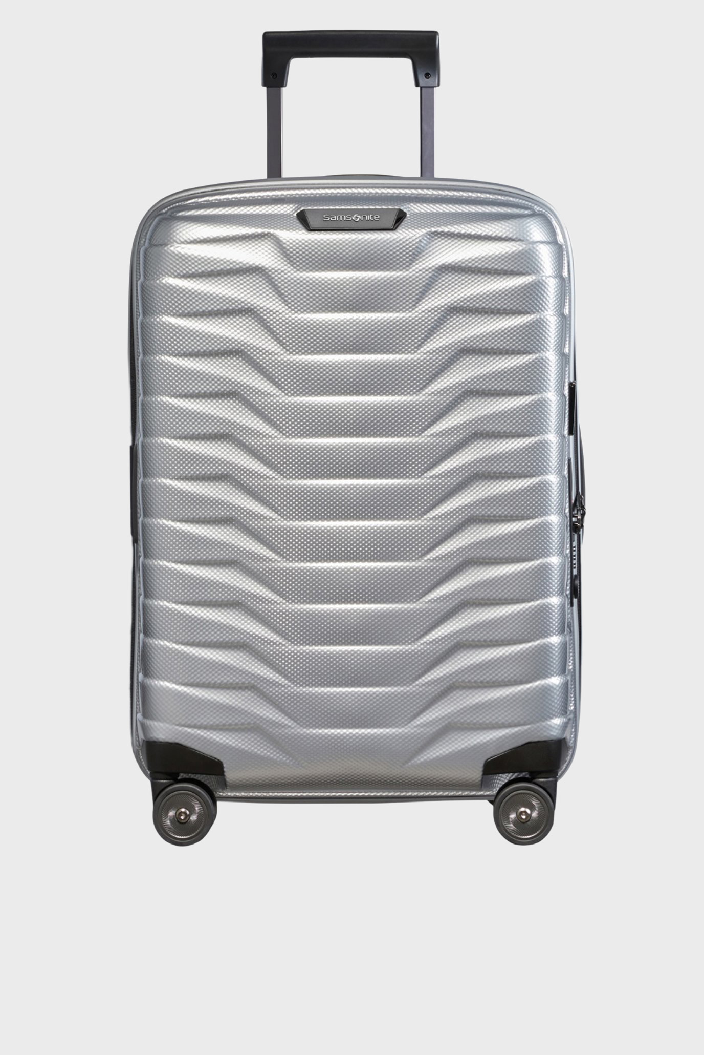 Серый чемодан 55 см PROXIS SILVER 1
