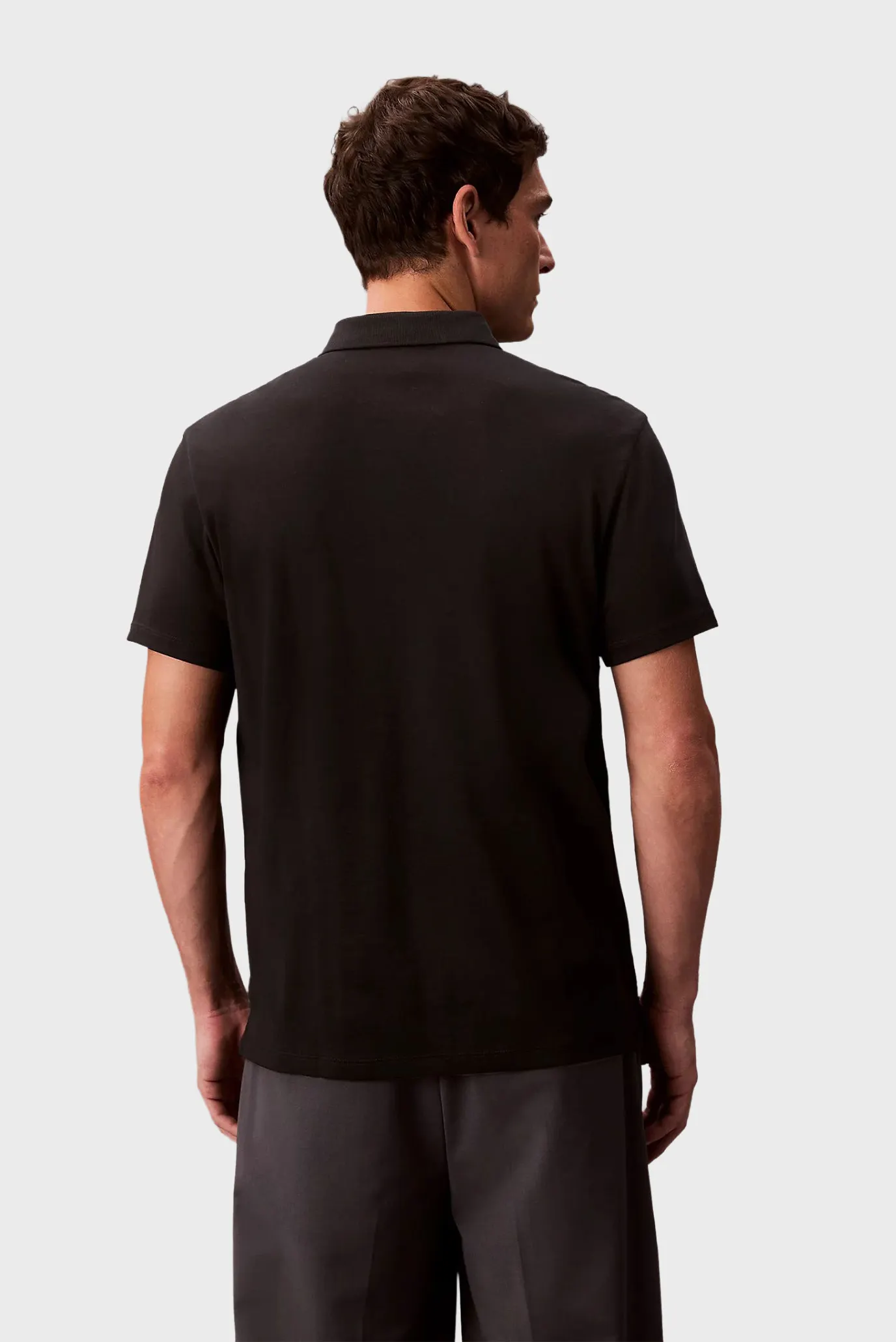 Чоловіче чорне поло SUPIMA CHEST 3