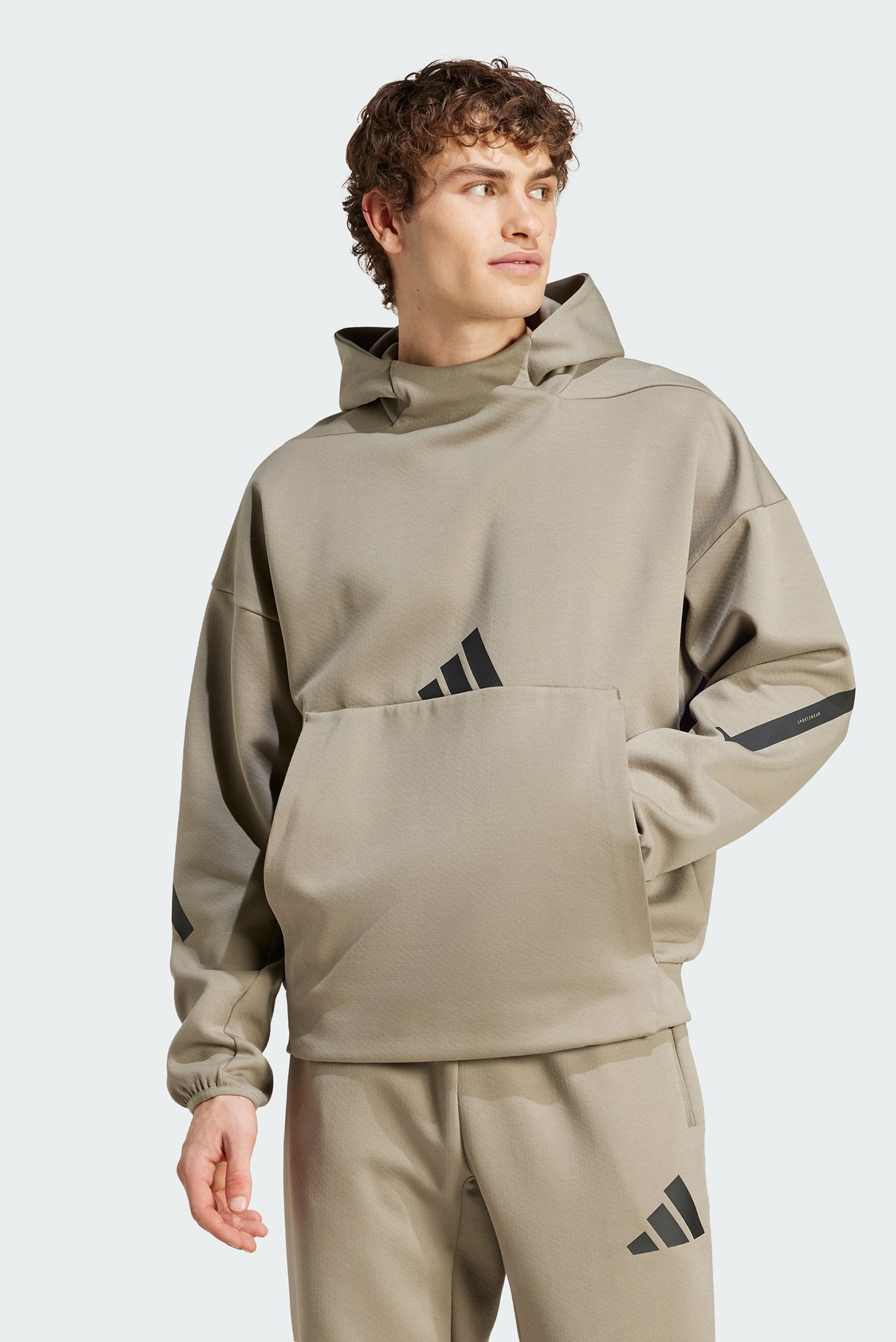 Чоловіче оливкове худі New adidas Z.N.E. 1