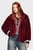Женская бордовая куртка THC FAUX FUR VARSITY