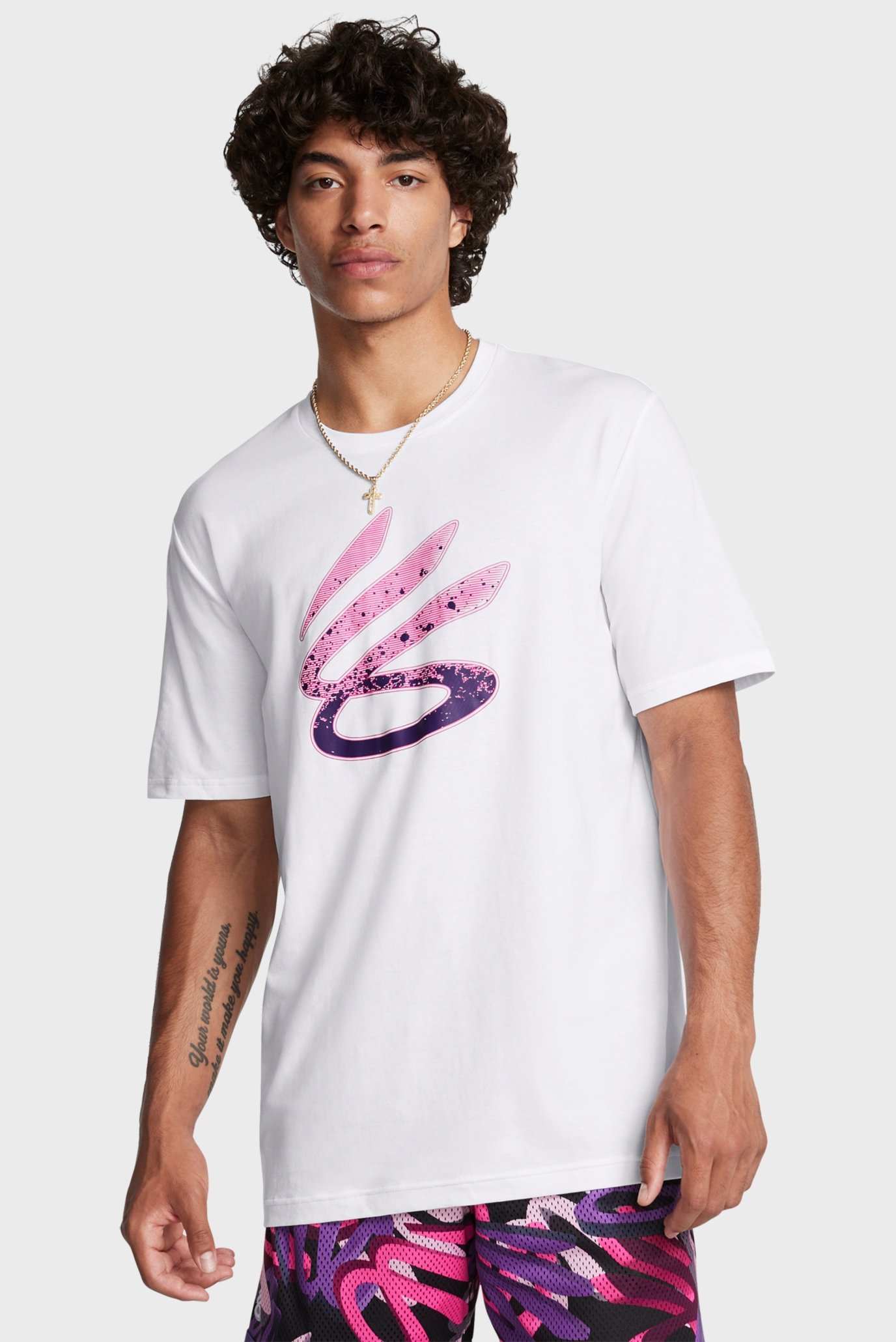 Чоловіча біла футболка Curry Logo Trend Tee 1