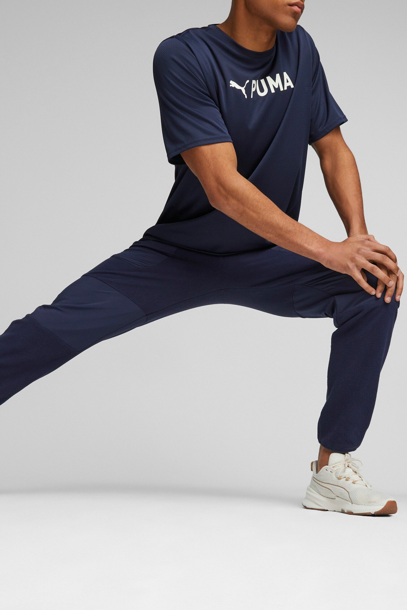 Чоловічі темно-сині спортивні штани PUMA Fit Men’s Hybrid Sweatpants 1