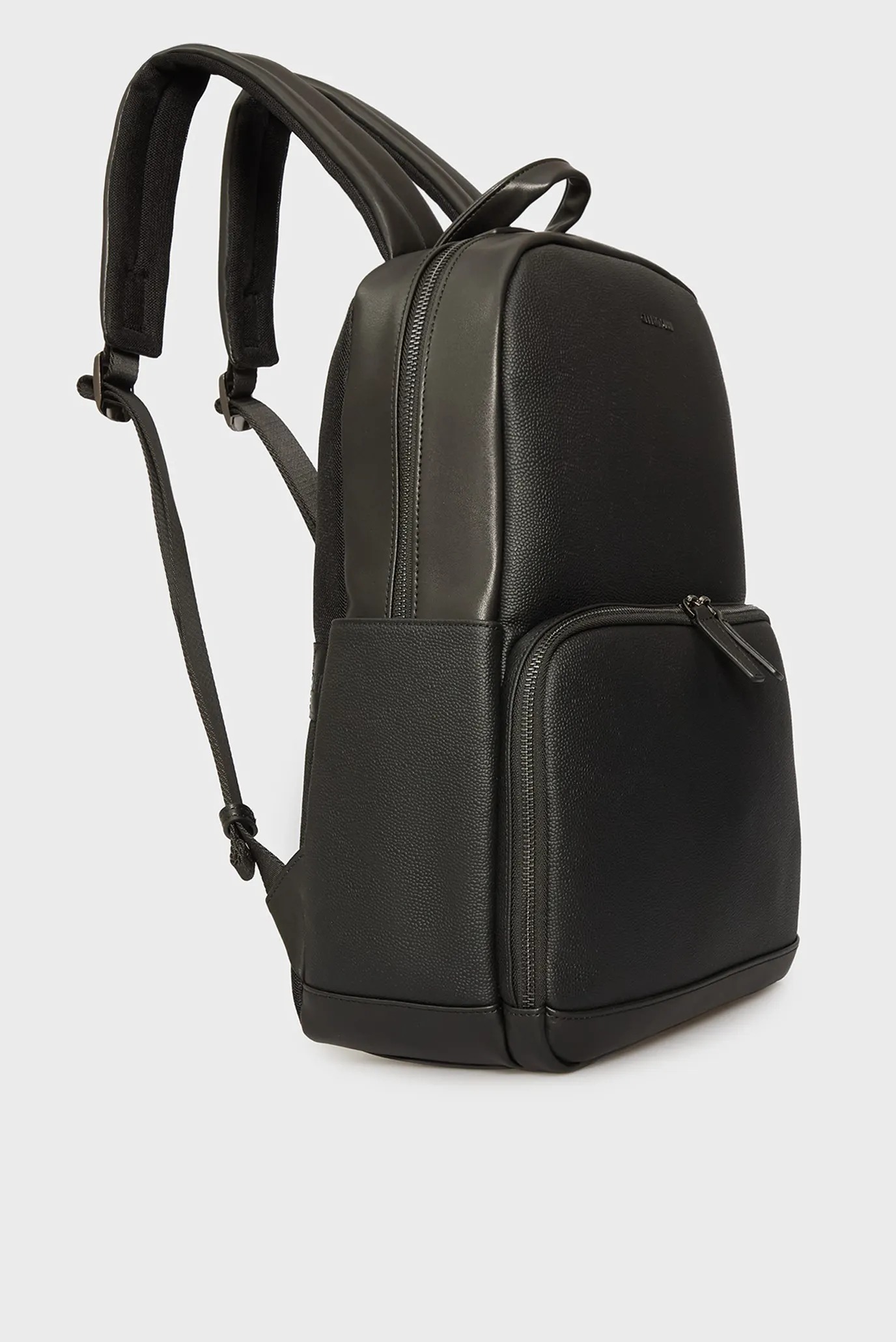 Мужской черный кожаный рюкзак JEREMY 2