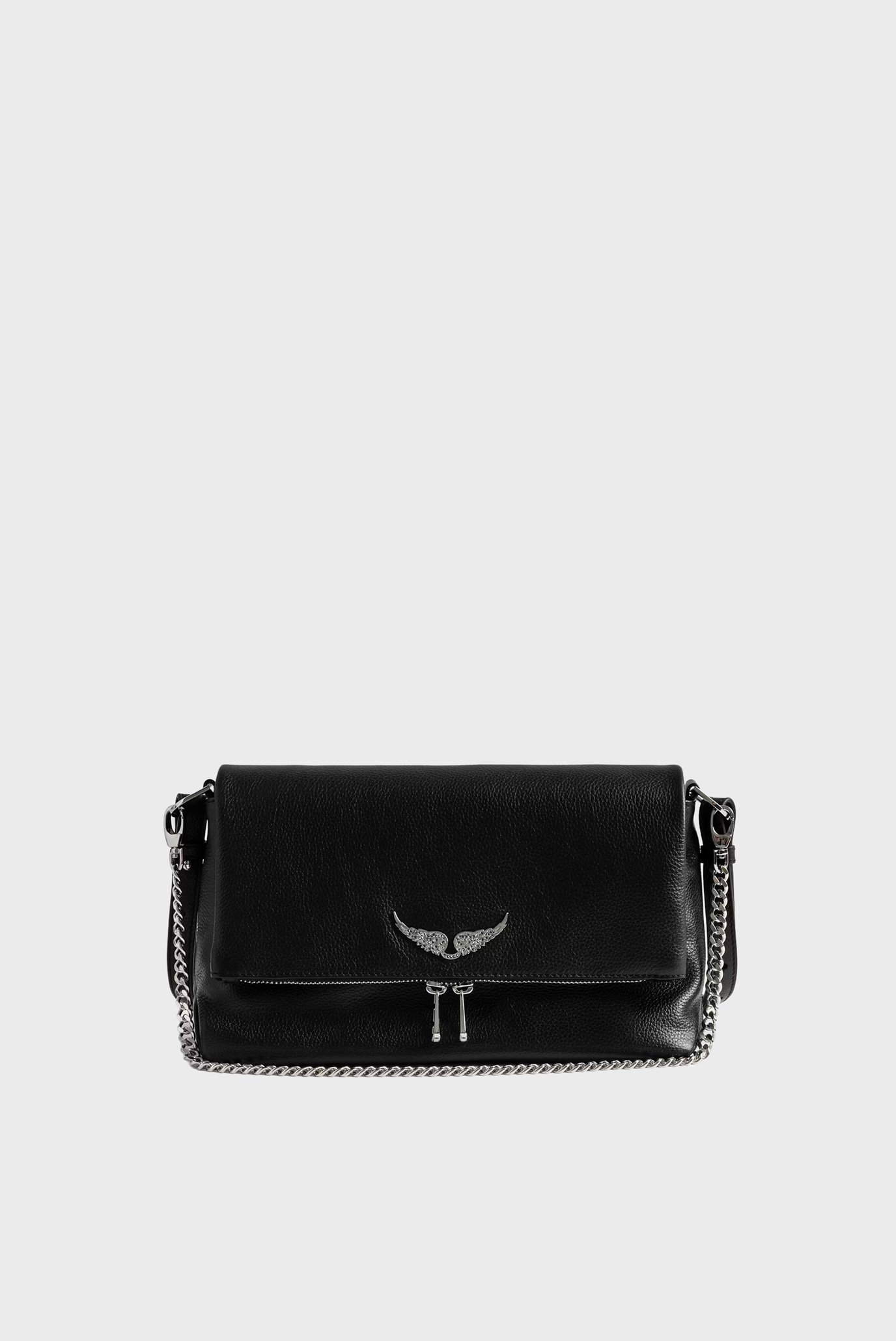 Женская черная кожаная сумка Rocky II Черный ONESIZE ZADIG&VOLTAIRE LWBA04125_BLACK Женская черная кожаная сумка Rocky II Черный ONESIZE ZADIG&VOLTAIRE LWBA04125_BLACK