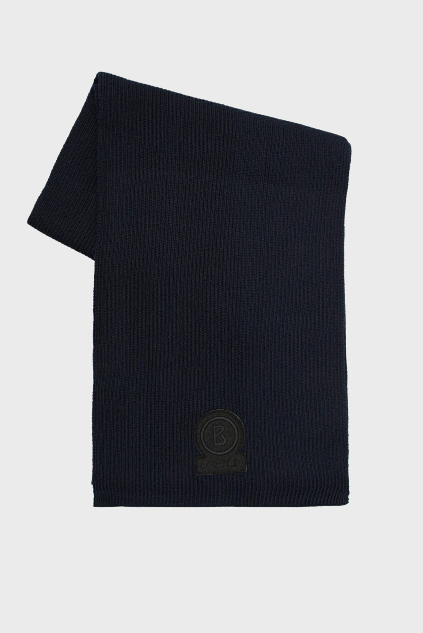 Мужской темно-синий шерстяной шарф 1