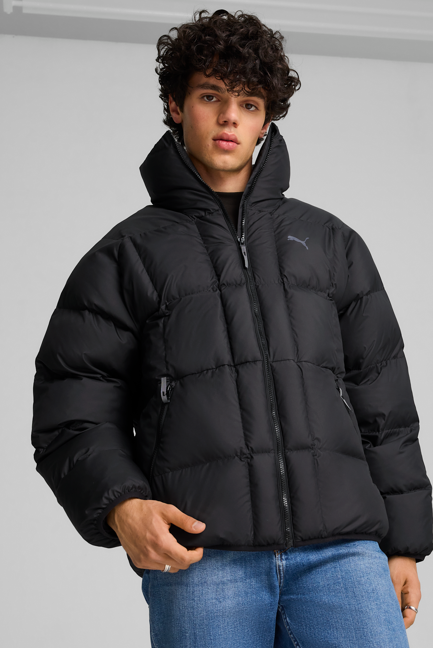 Чоловічий чорний пуховик  Puffer Jacket Men 1