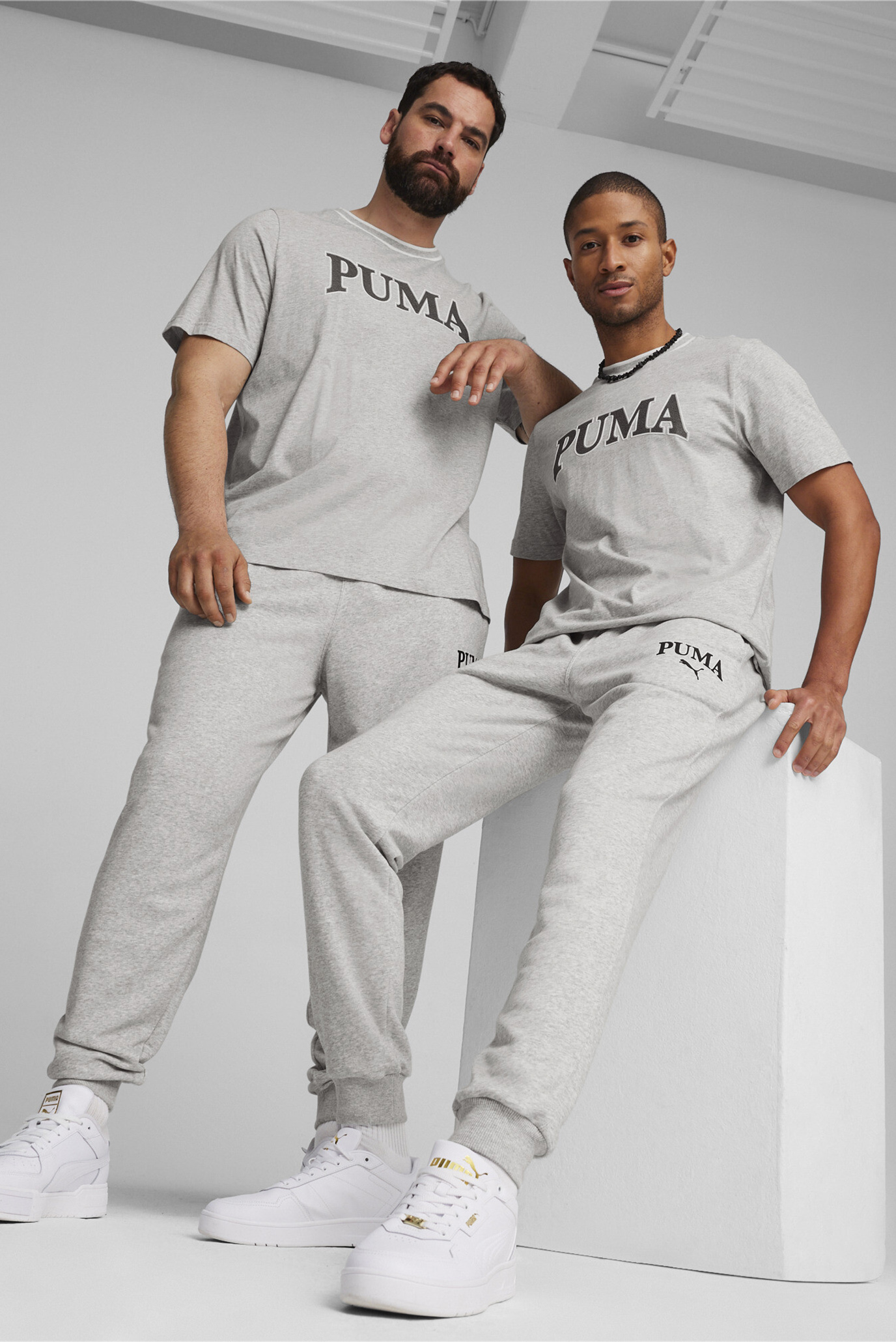 Мужские светло-серые спортивные брюки PUMA SQUAD Track Pants 1