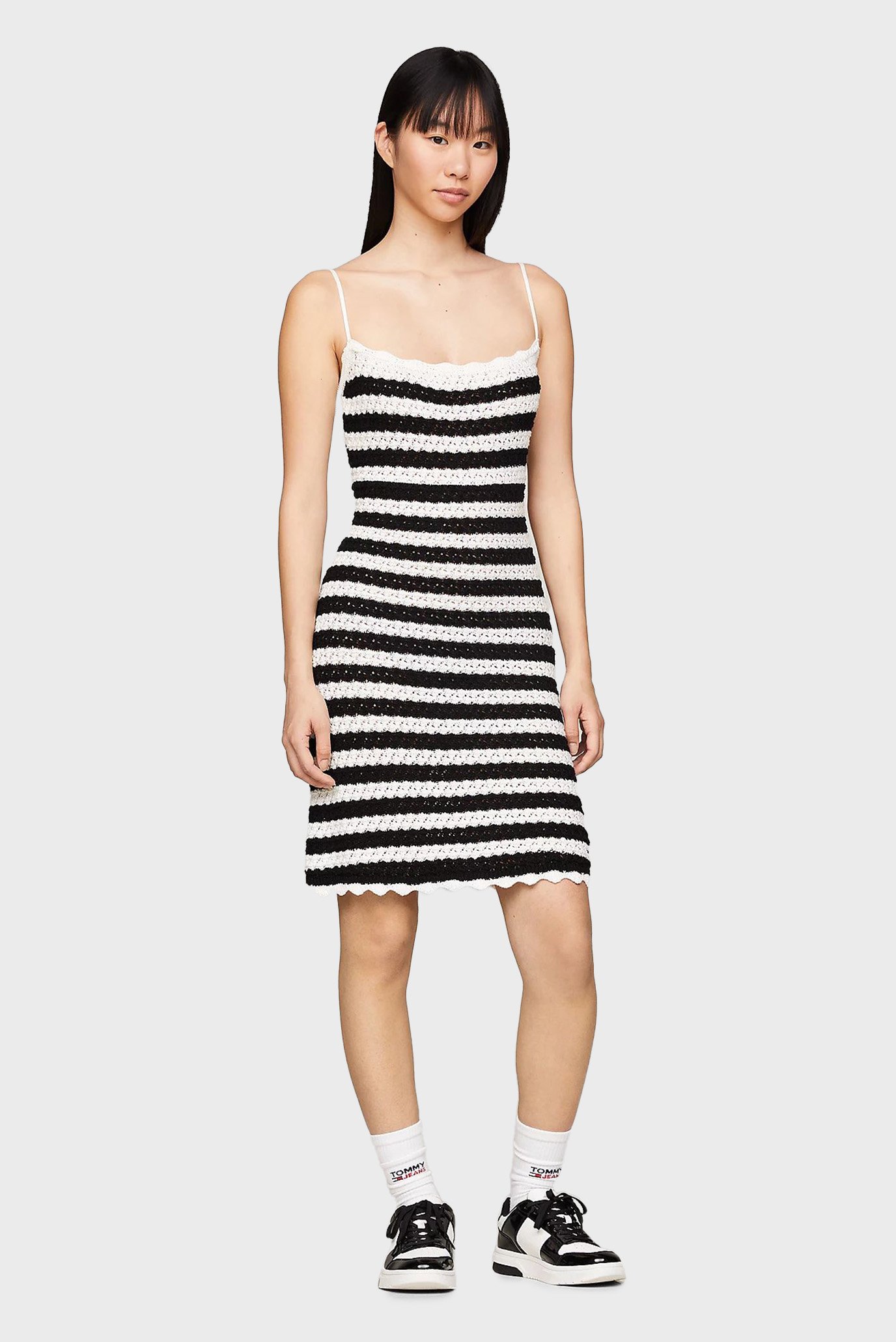 Женское платье в полоску TJW CROCHET STRIPE DRESS 1