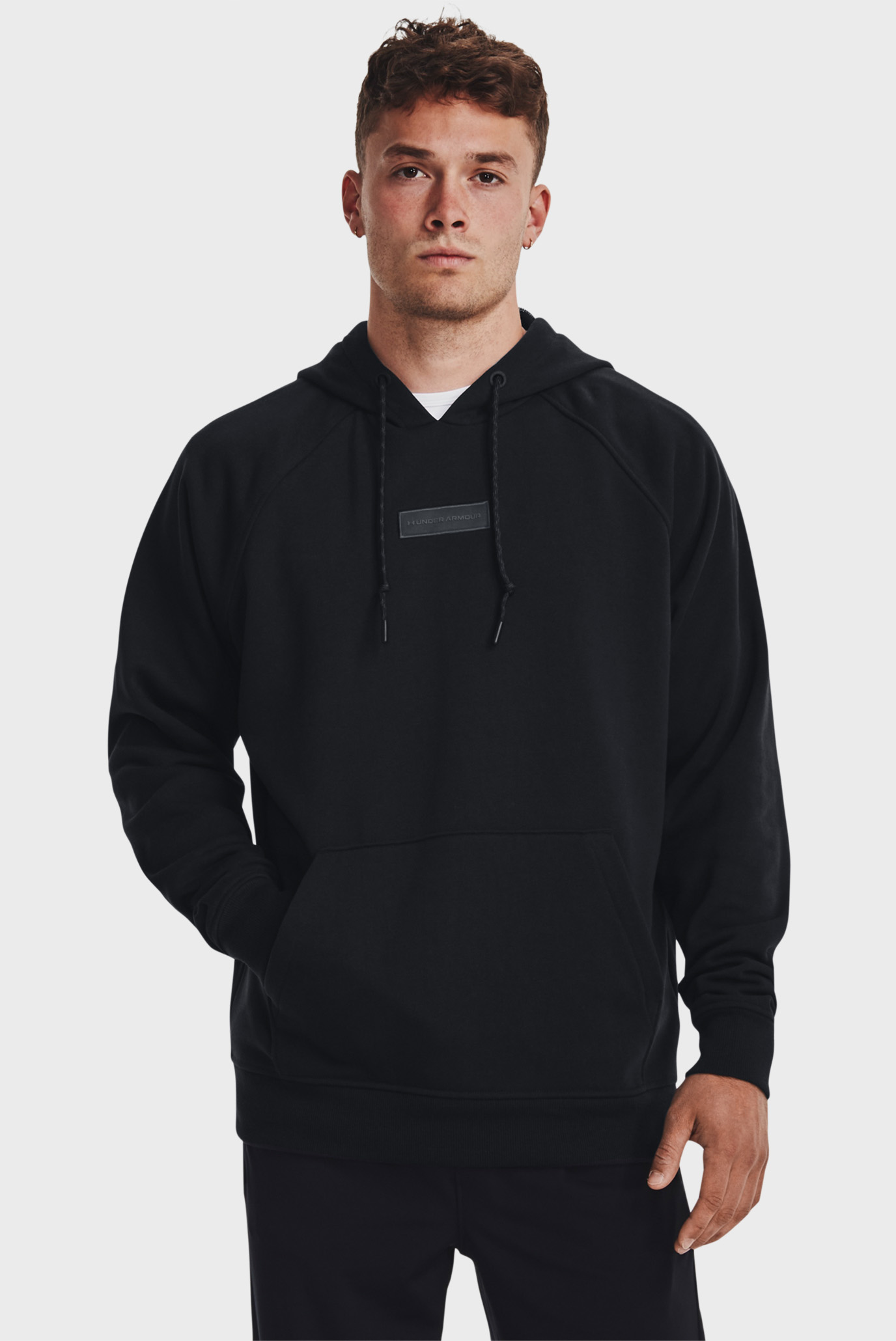 Мужское черное худи UA HW Terry Hoodie 1