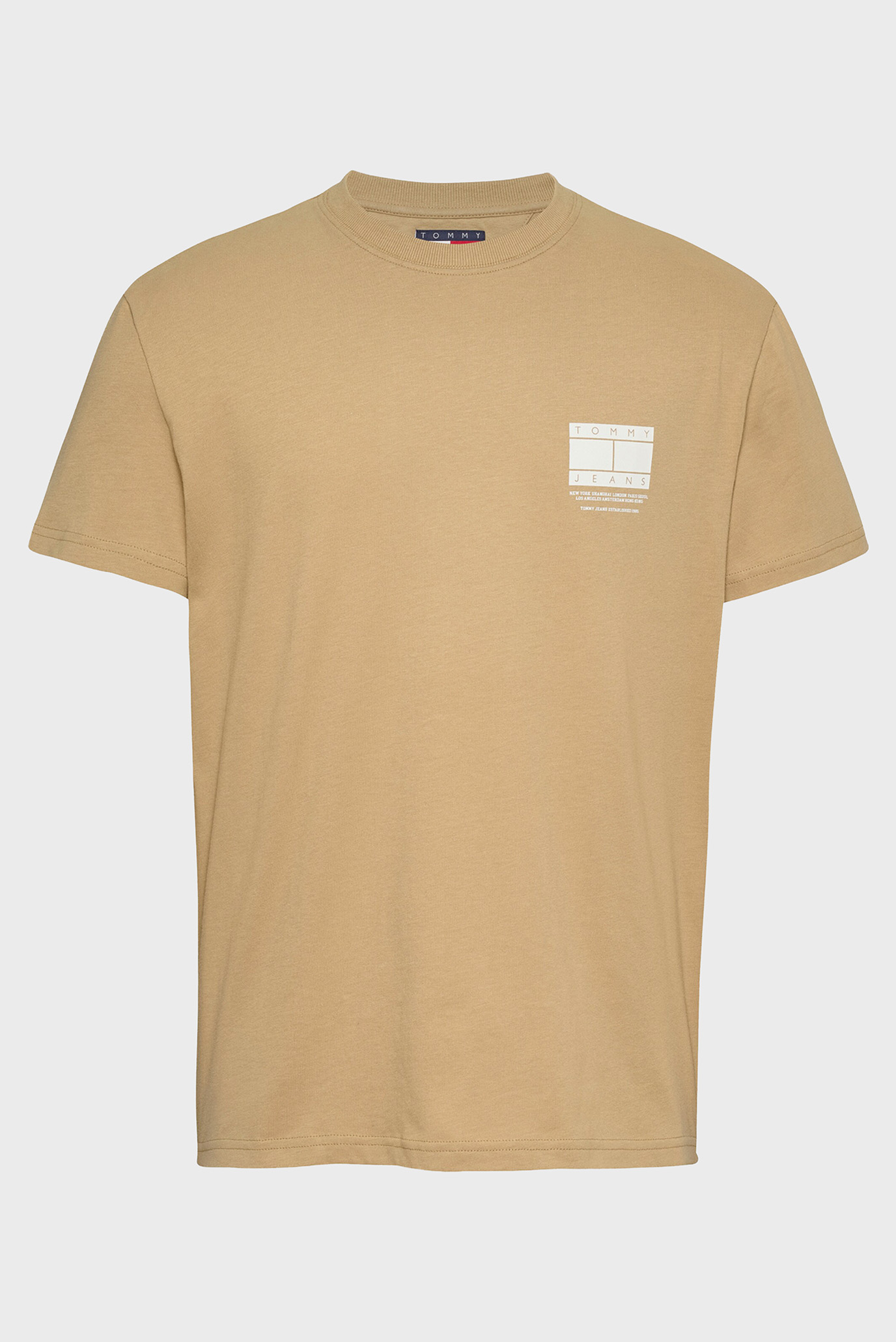 Мужская бежевая футболка GRAPHIC TEE Бежевый XL Tommy Jeans DM0DM20814 Мужская бежевая футболка GRAPHIC TEE Бежевый XL Tommy Jeans DM0DM20814
