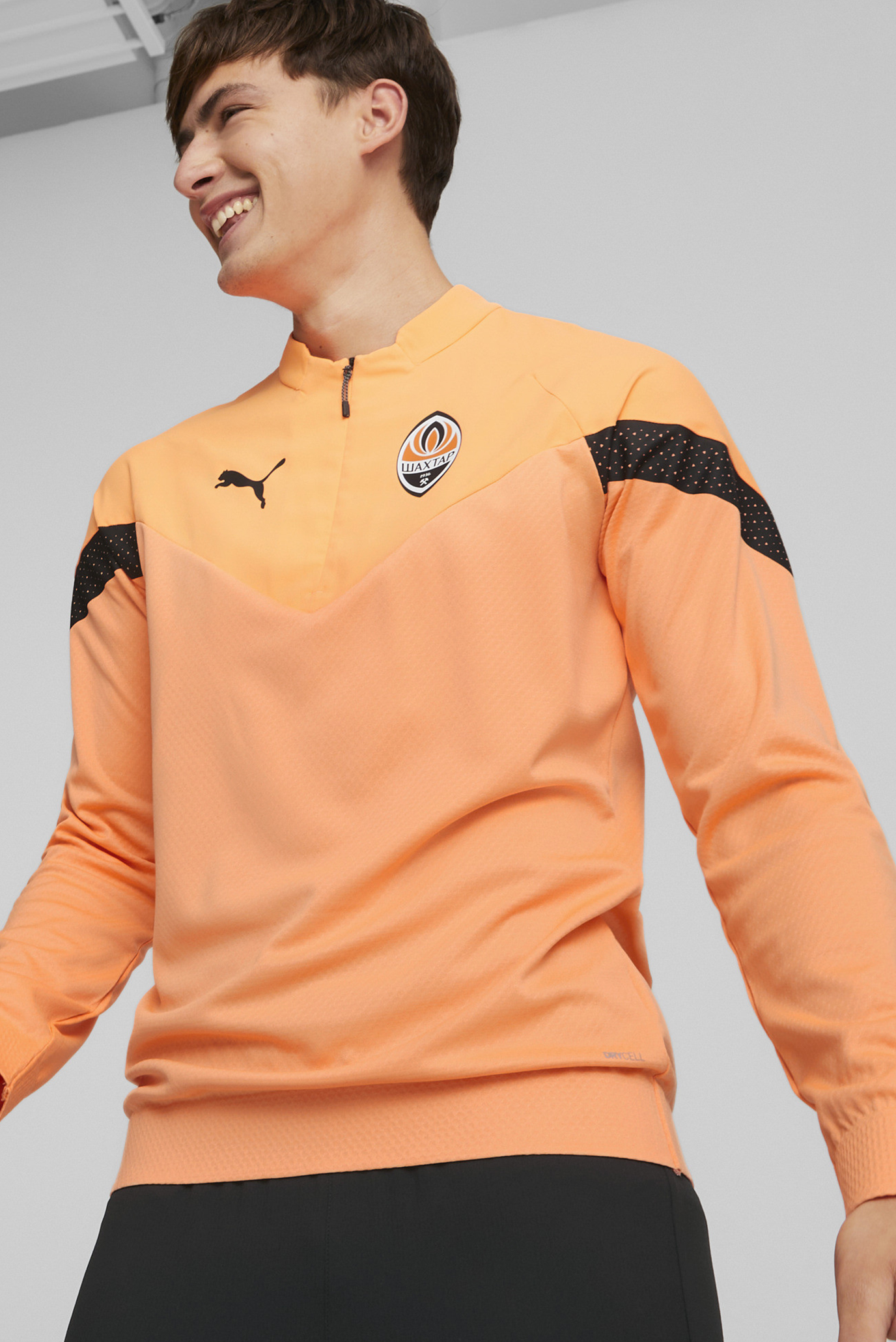 Мужская оранжевая спортивная кофта FC Shakhtar Donetsk Football Quarter-zip Pro Training Top Men 1