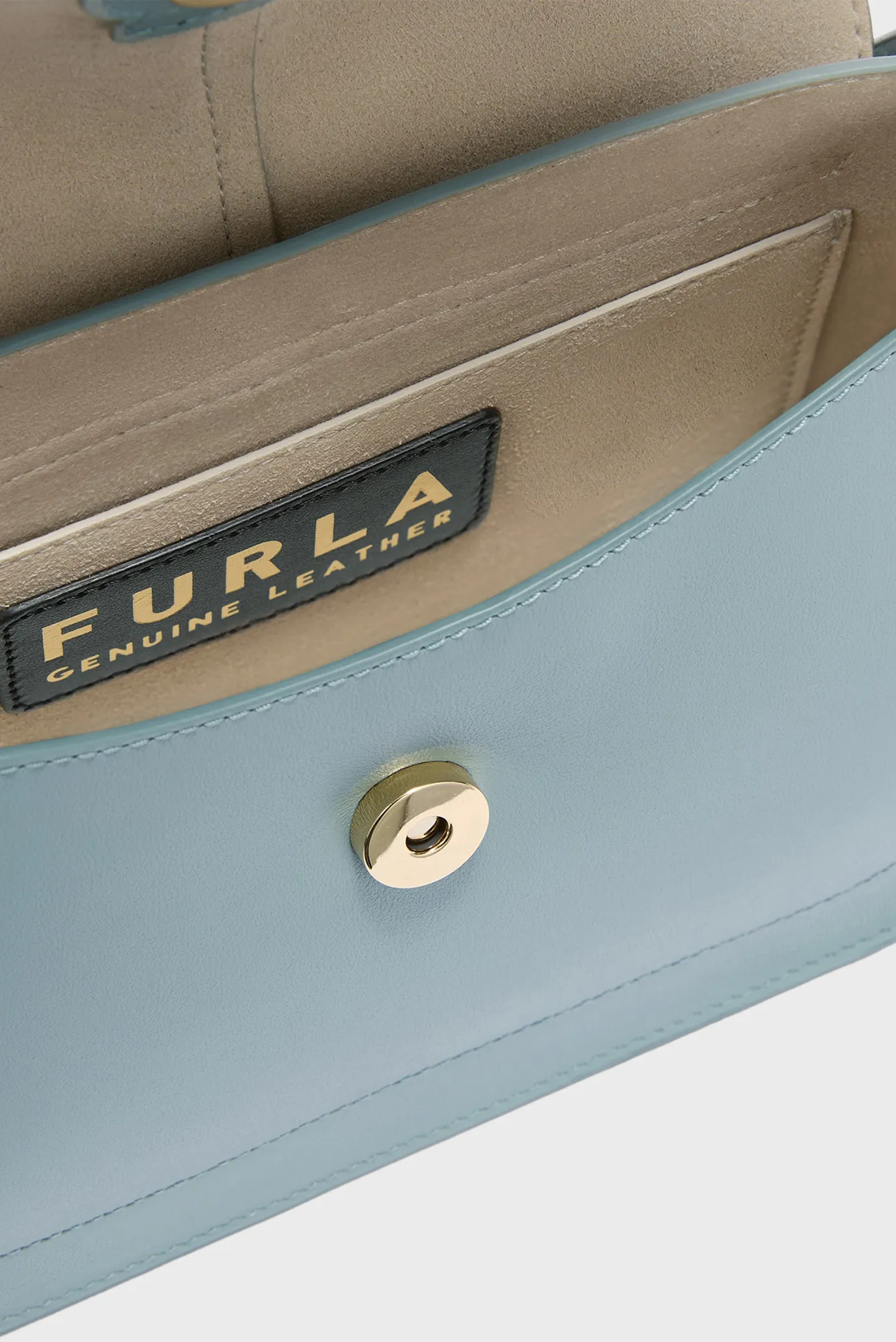 Женская голубая кожаная сумка 5