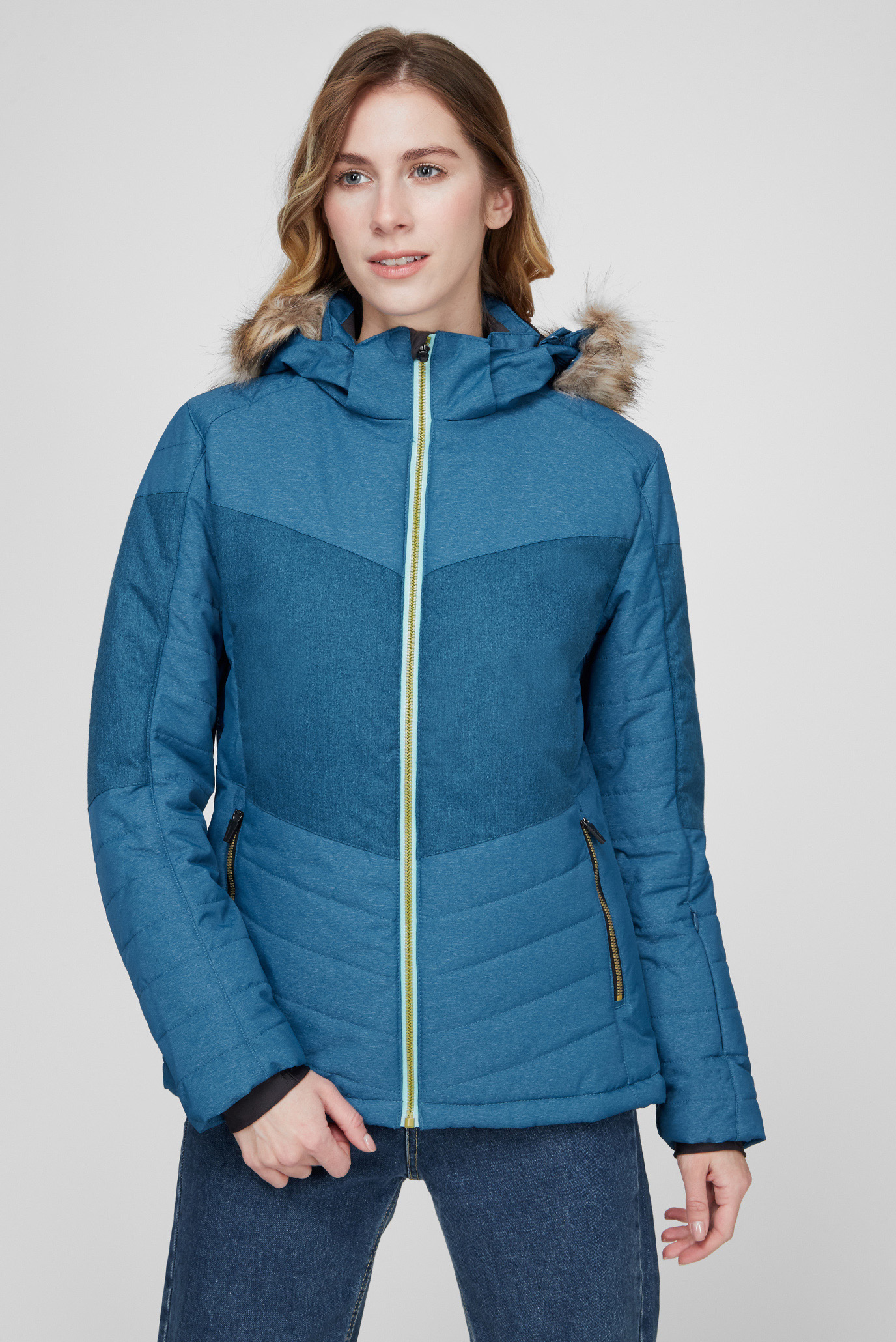 Женская синяя лыжная куртка 1