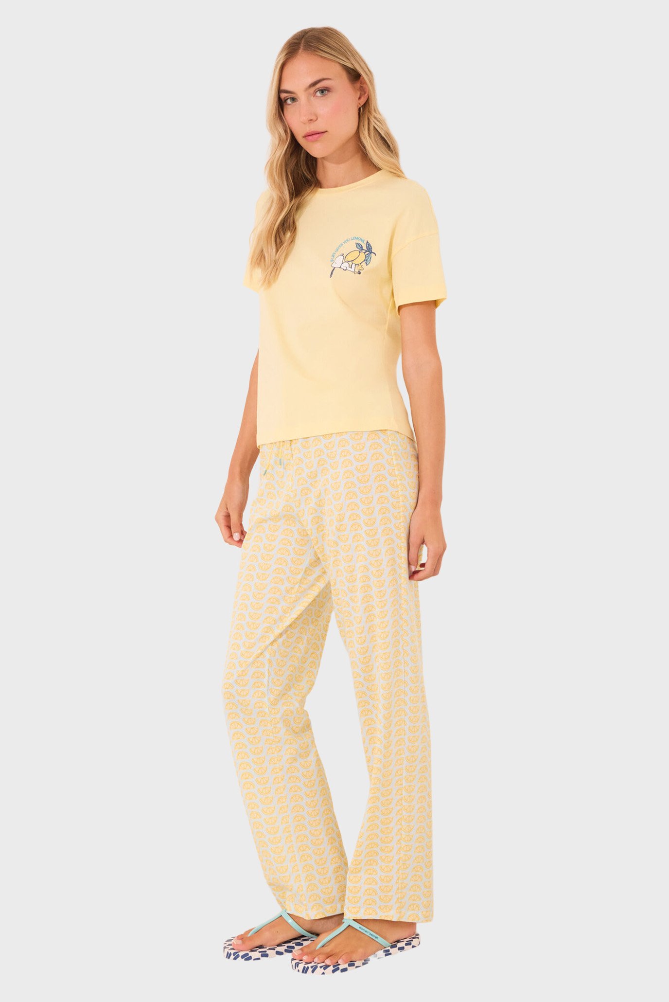Женская пижама (футболка, брюки) Snoopy Lemon Разноцветный M womensecret 3132106 Женская пижама (футболка, брюки) Snoopy Lemon Разноцветный M womensecret 3132106