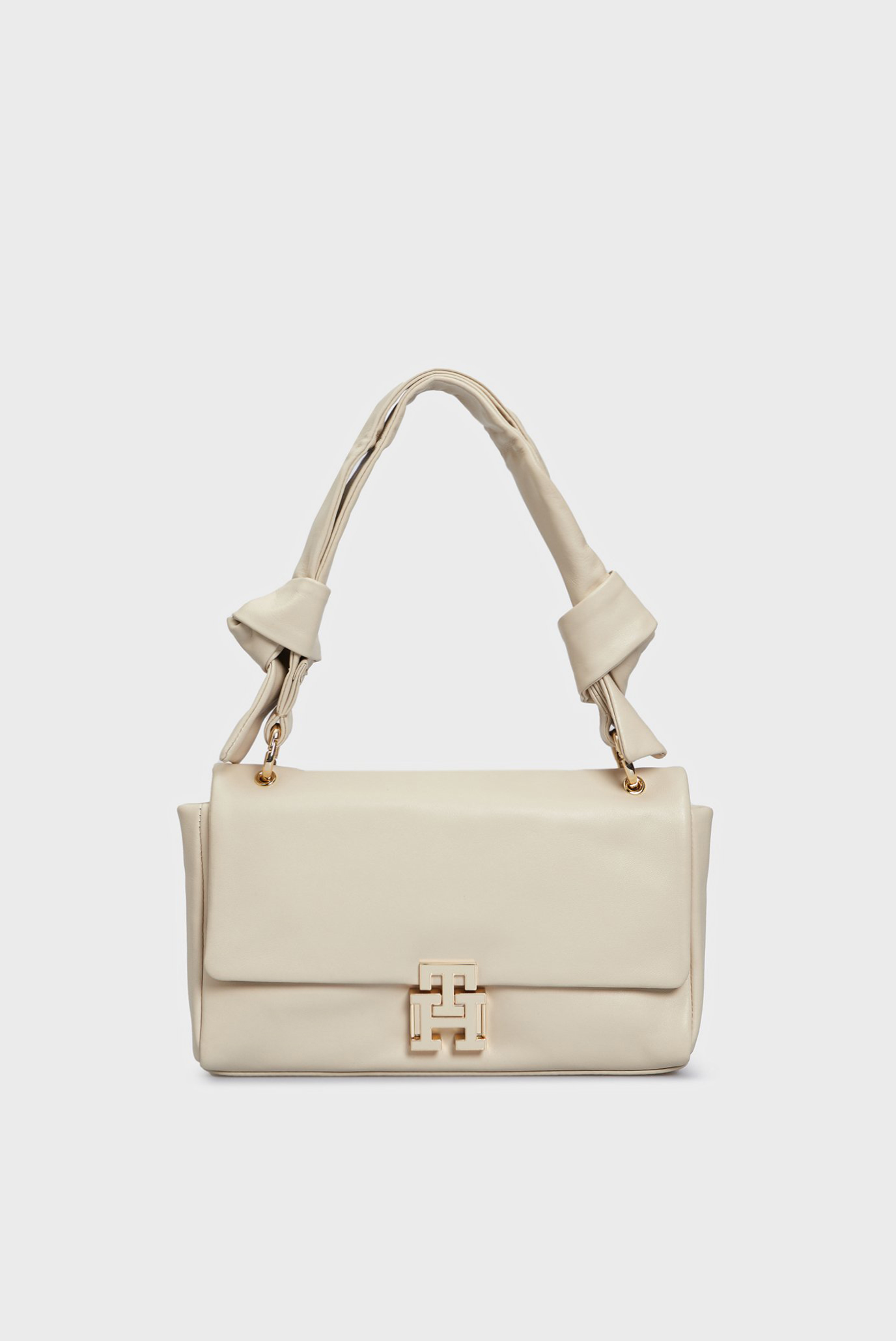 Женская бежевая кожаная сумка PUSHLOCK LEATHER SHOULDER BAG Бежевый ONESIZE Tommy Hilfiger AW0AW15685 Женская бежевая кожаная сумка PUSHLOCK LEATHER SHOULDER BAG Бежевый ONESIZE Tommy Hilfiger AW0AW15685