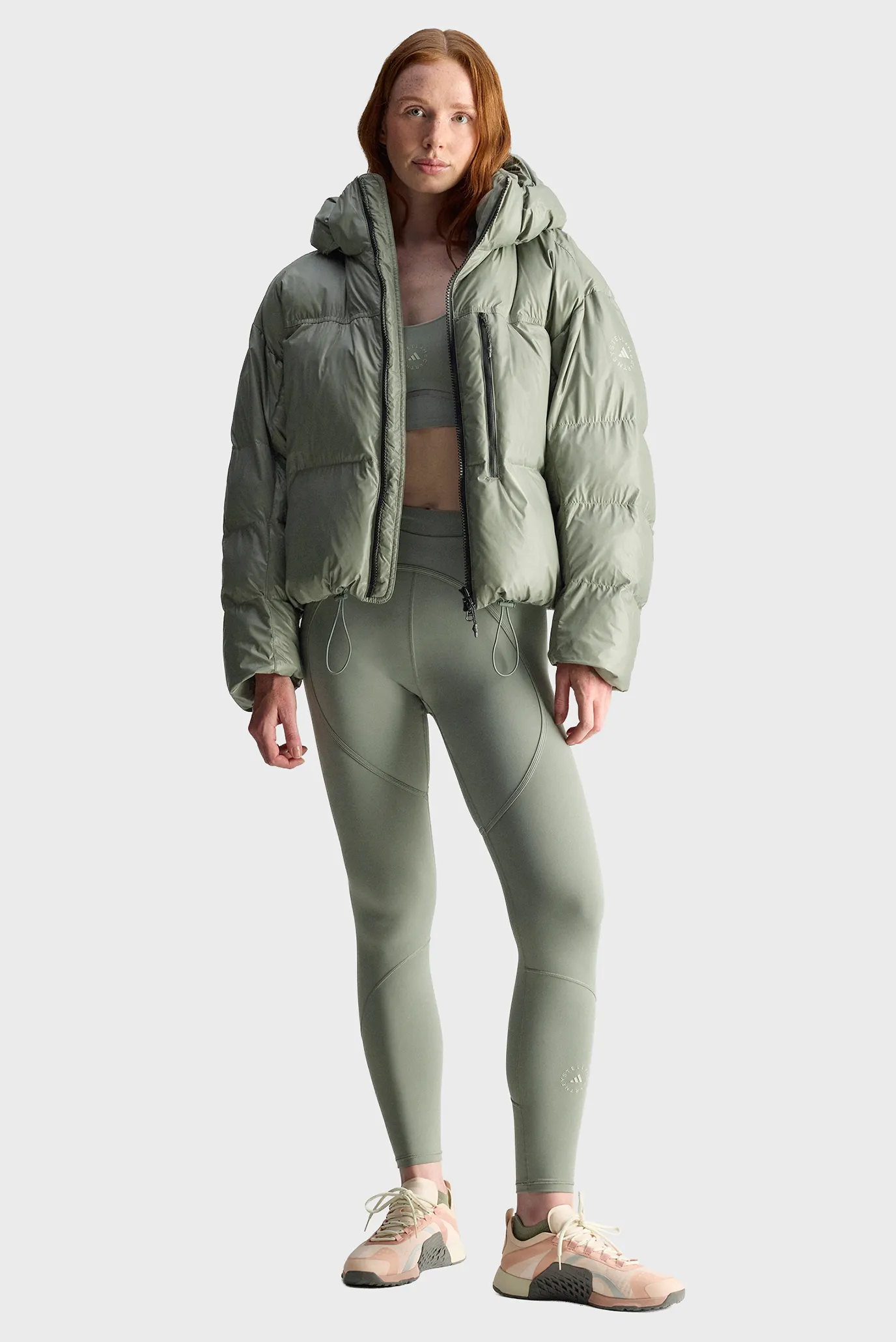 Женская оливковая куртка adidas by Stella McCartney TrueNature