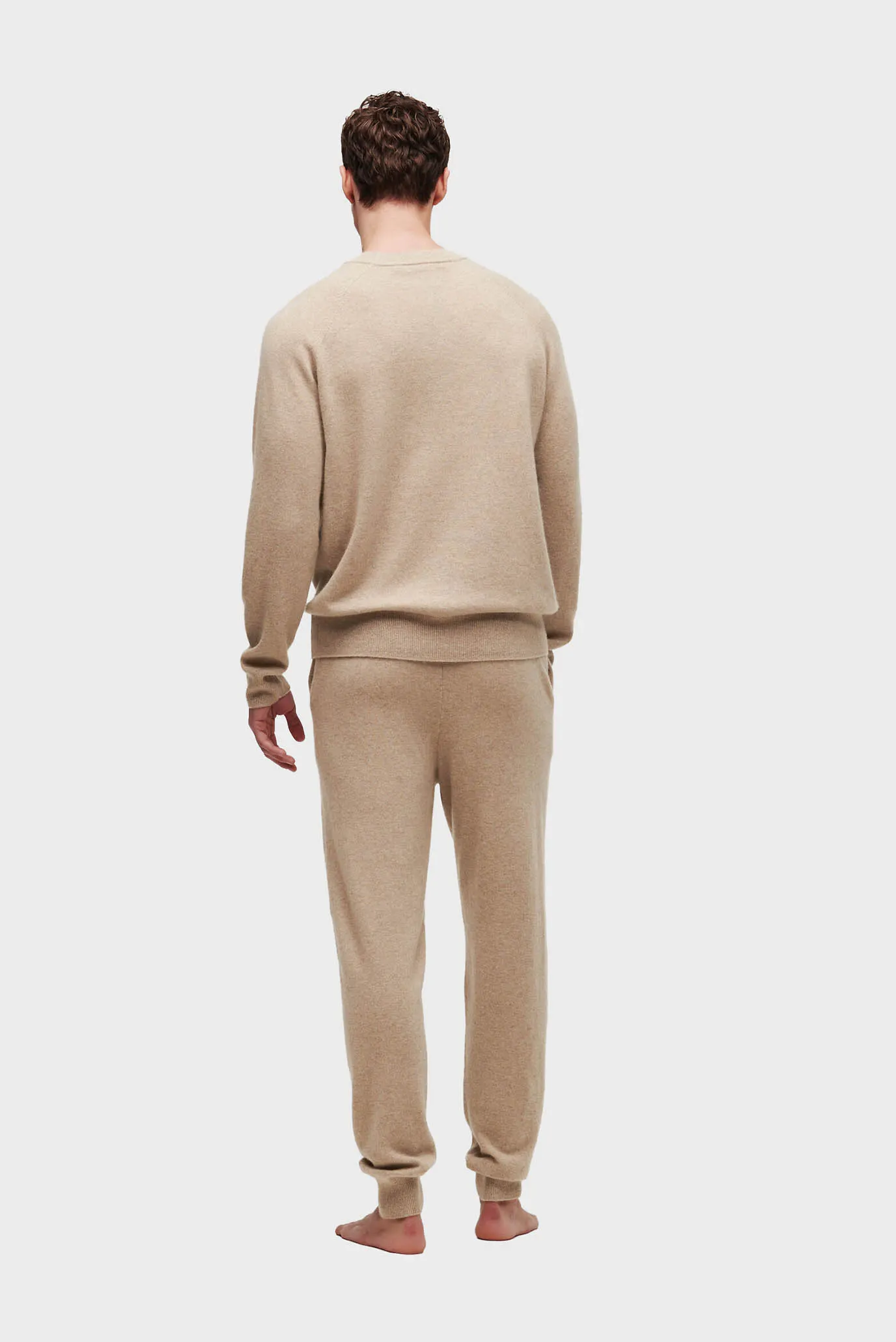 Чоловічі бежеві кашемірові джогери CASHMERE 3