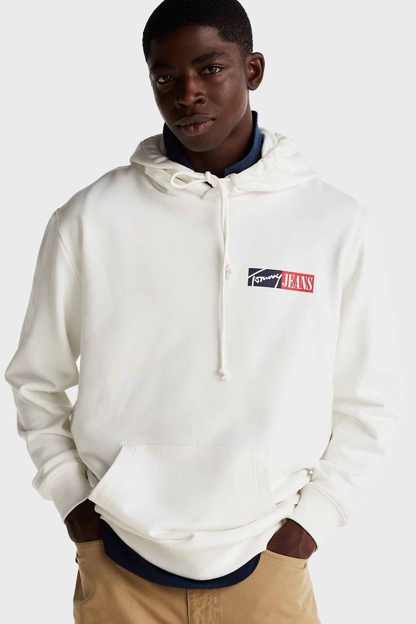 Мужское белое худи TJM REG ENTRY GRAPHIC HOODIE EXT 1