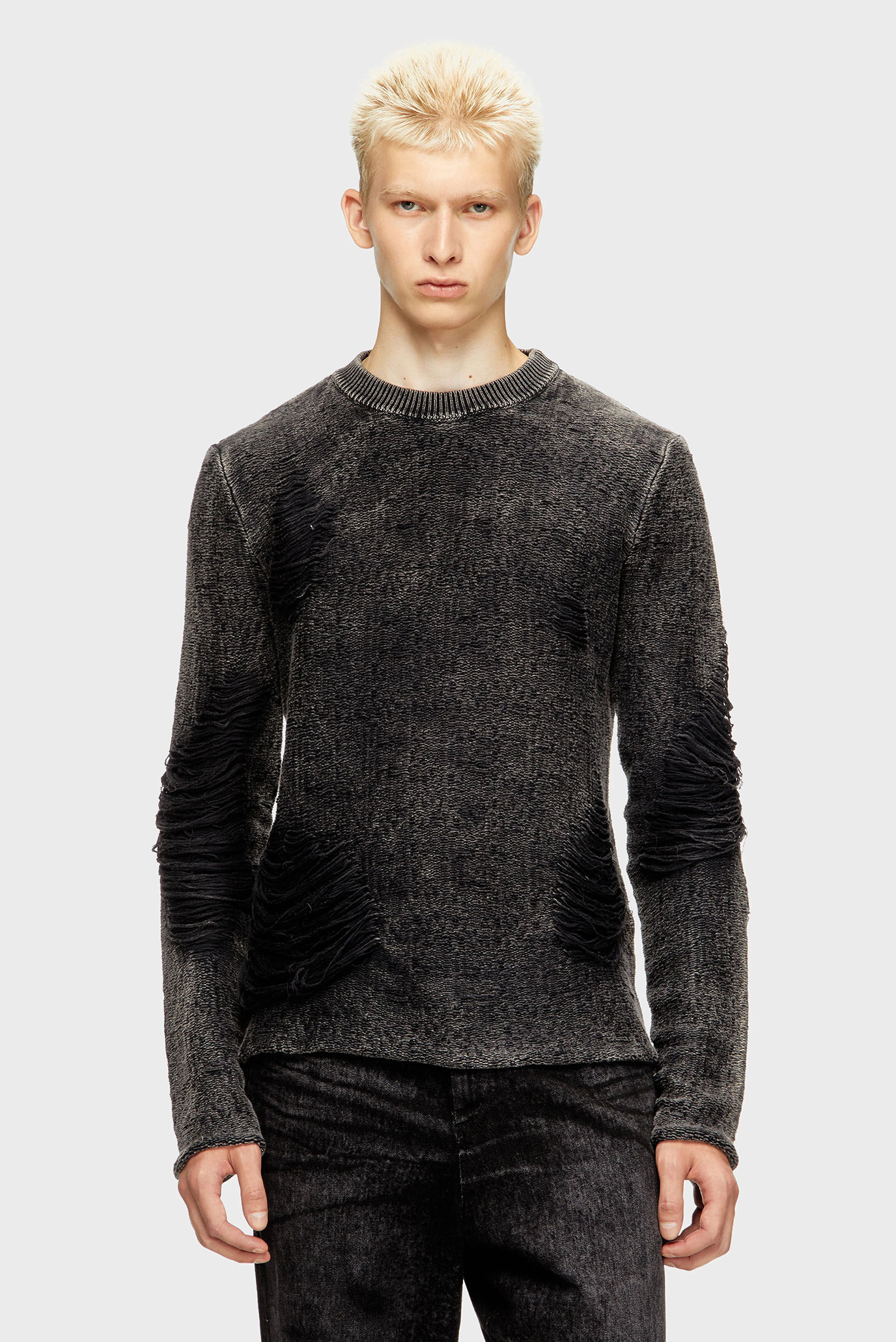 Мужской черный джемпер K-FJORDI-ROUND Черный XL Diesel A21876 0LKDP