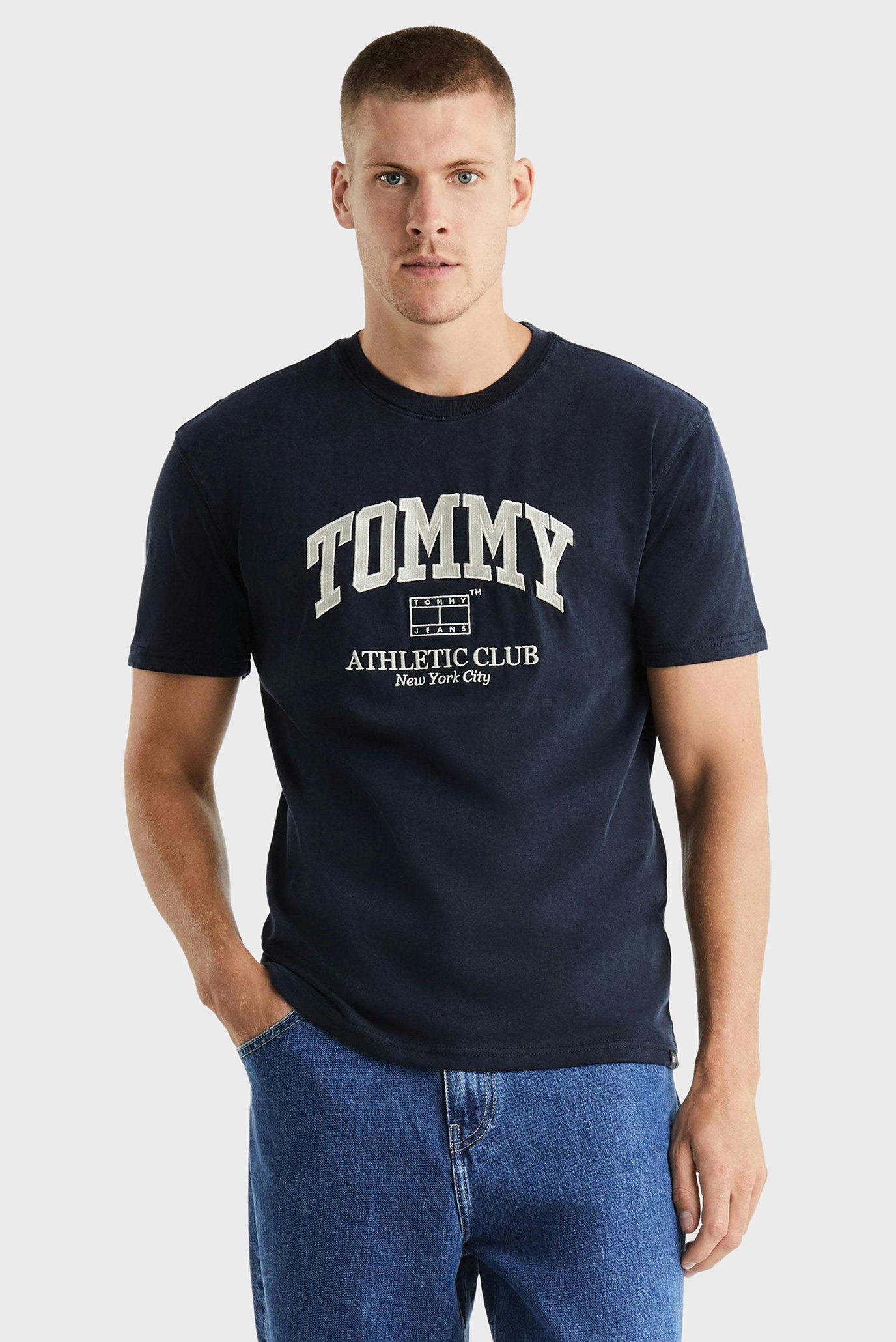 Мужская темно-синяя футболка TJM REG ATHLETIC CLUB TEE 1