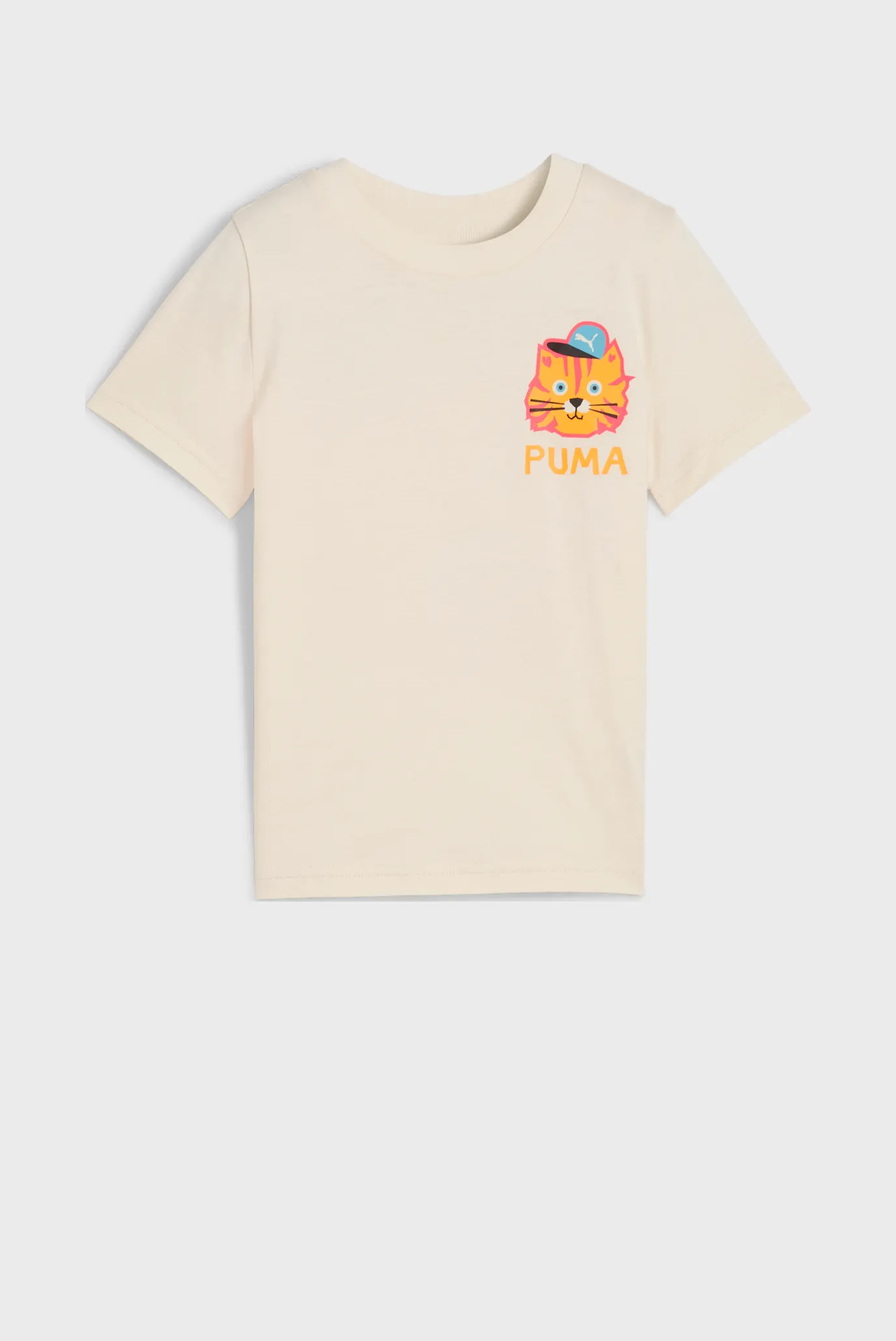 Дитяча бежева футболка Moody Cat Graphic Tee I Kids 5