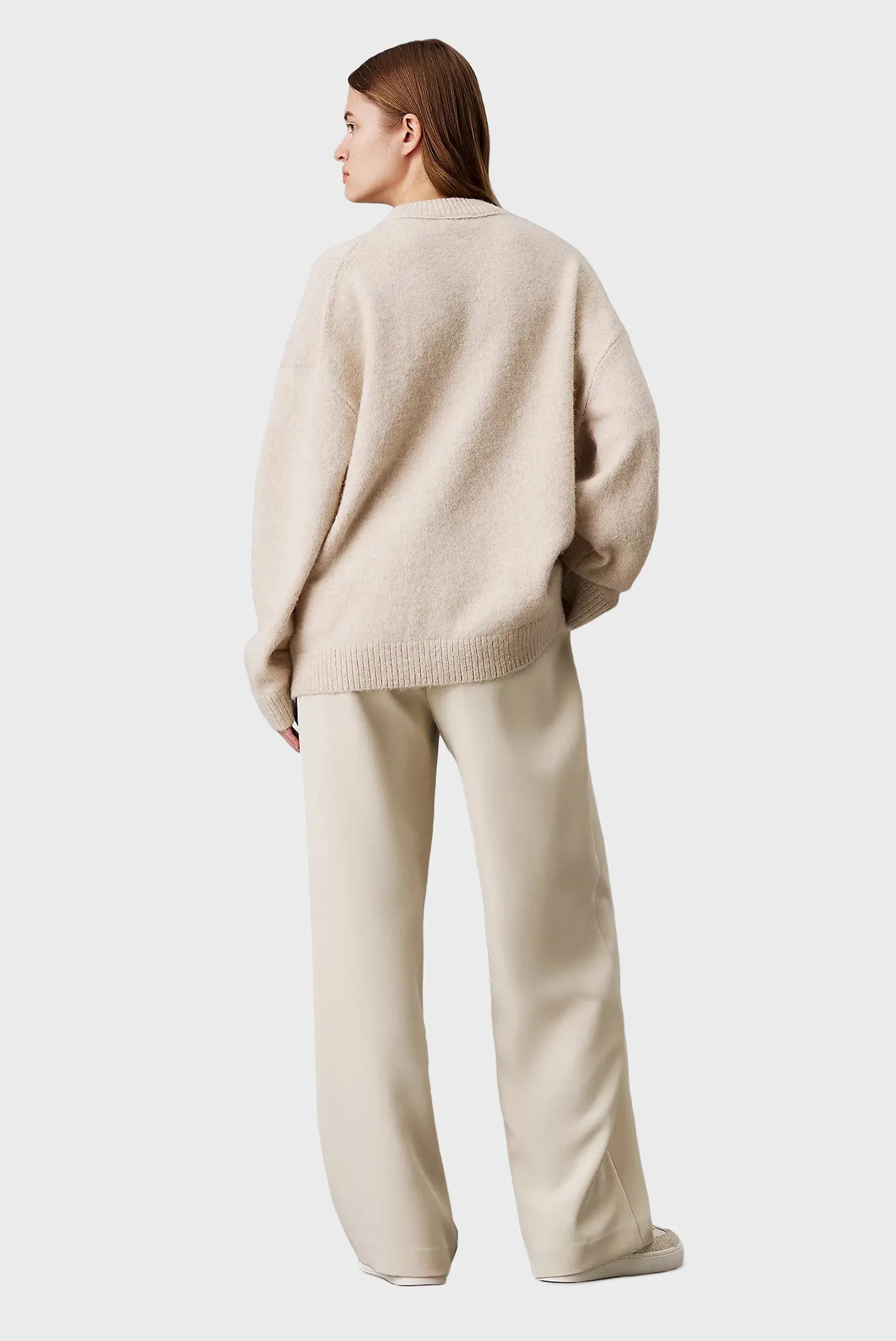 Женский бежевый свитер TEXTURED LOOSE 3