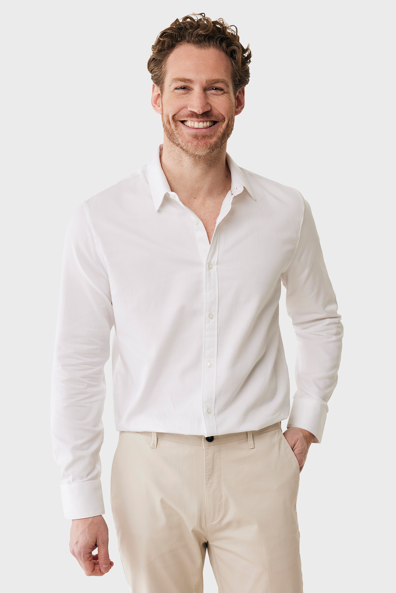Мужская белая рубашка Smart herringbone shirt Белый XXL Mexx MF007201751M Мужская белая рубашка Smart herringbone shirt Белый XXL Mexx MF007201751M
