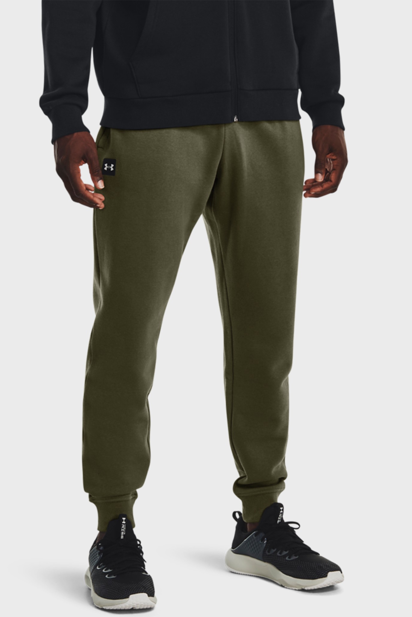 Чоловічі оливкові спортивні штани UA Rival Fleece Joggers 1