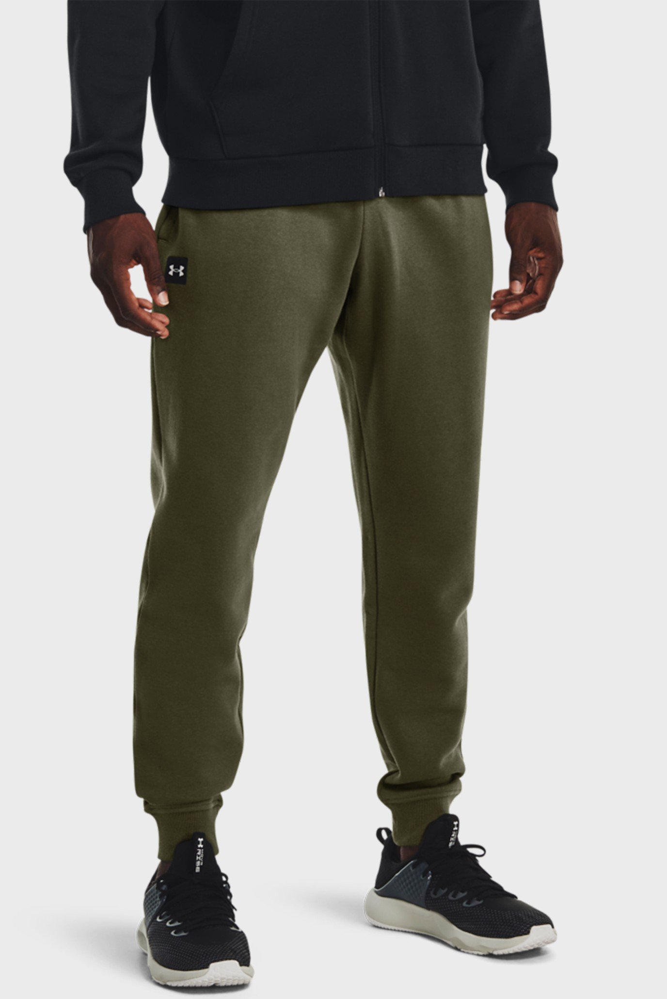 Мужские оливковые спортивные брюки UA Rival Fleece Joggers 1