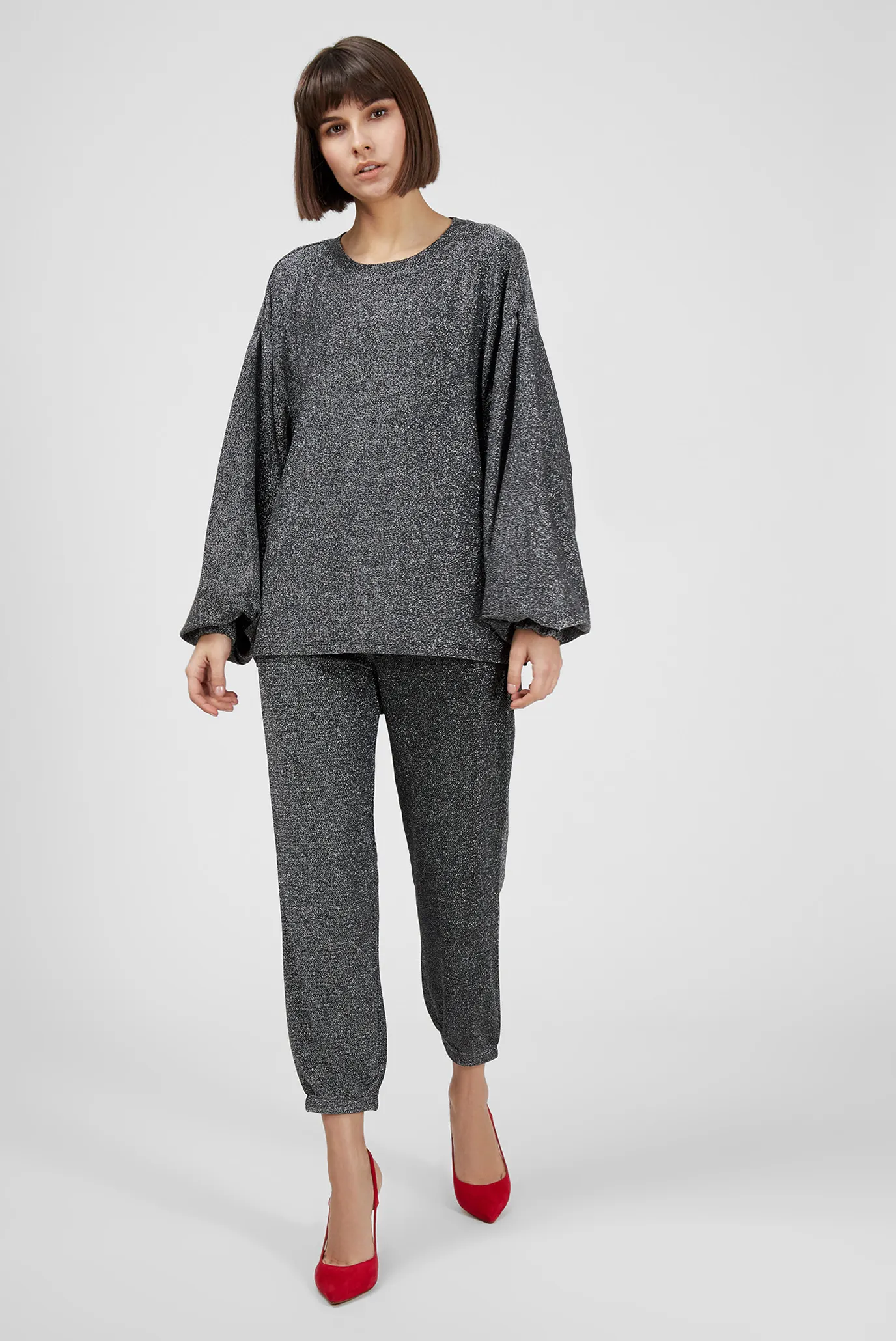 Жіночі сріблясті брюки 2