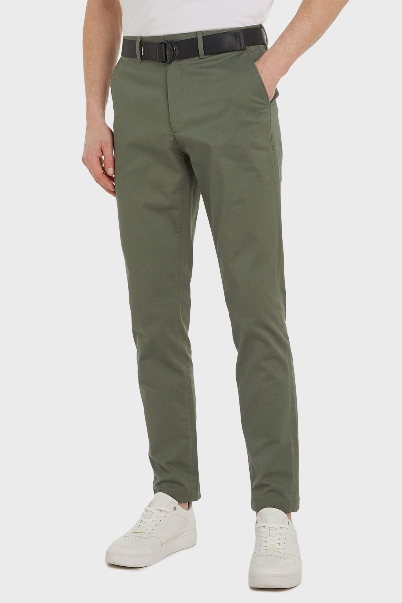 Чоловічі оливкові чіноси MODERN TWILL SLIM CHINO 1