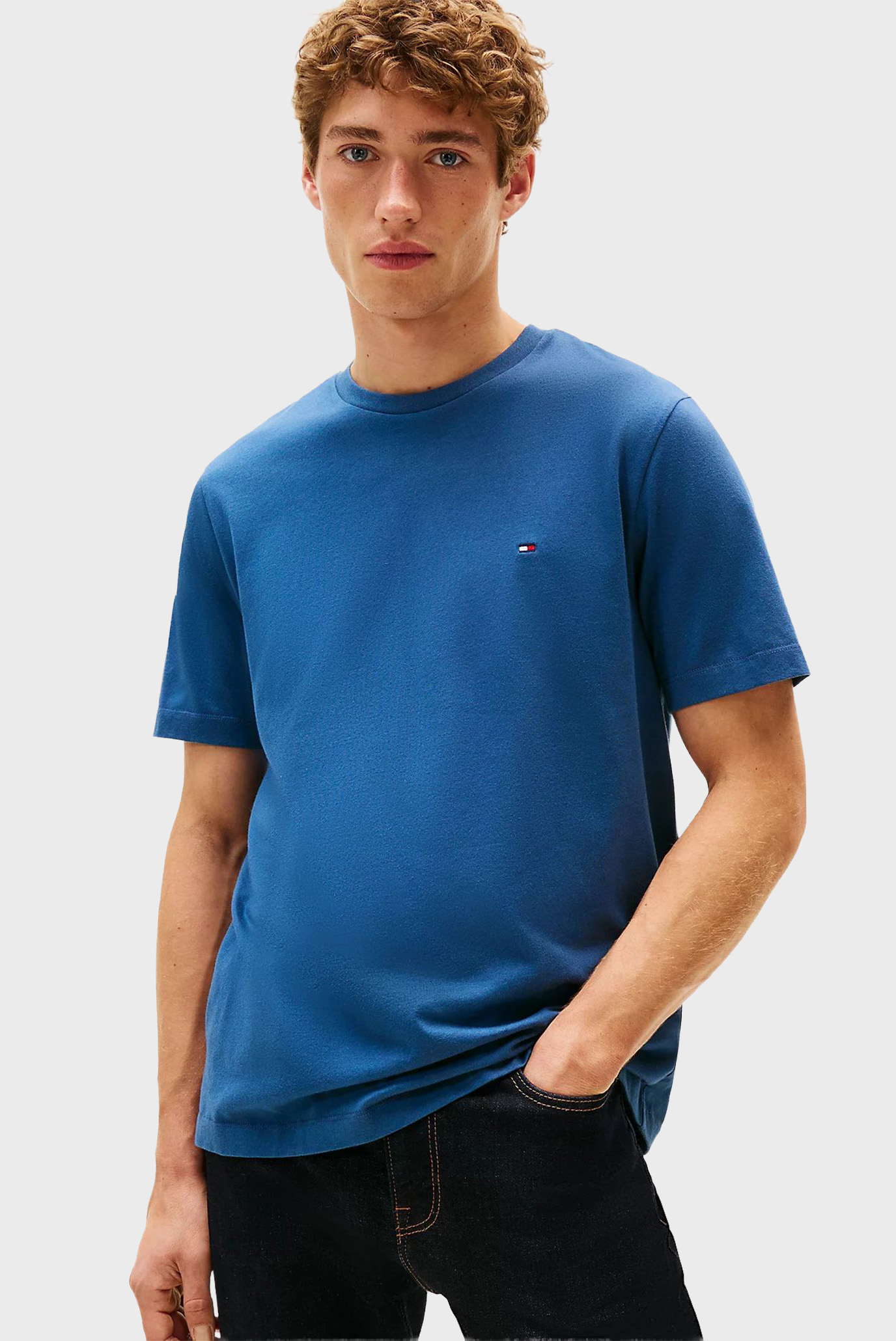 Мужская синяя футболка ESS SEASONAL REG Синий L Tommy Hilfiger MW0MW39995 Мужская синяя футболка ESS SEASONAL REG Синий L Tommy Hilfiger MW0MW39995