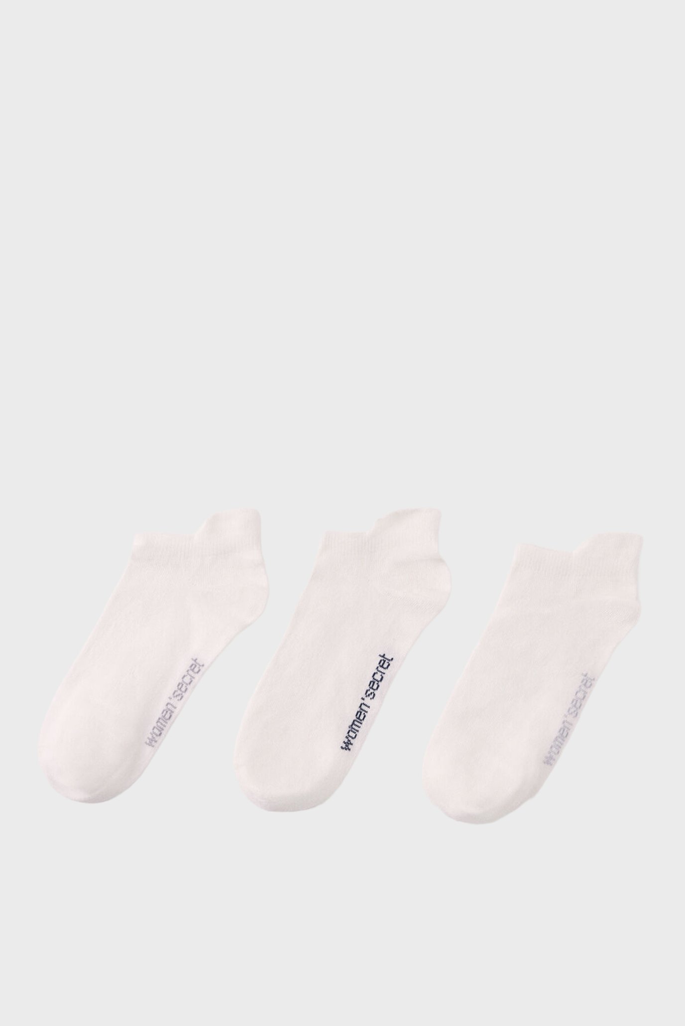 Женские белые носки (3 пары) Белый ONESIZE womensecret 5770030 Женские белые носки (3 пары) Белый ONESIZE womensecret 5770030