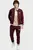 Чоловічий бордовий спортивний костюм з візерунком (кофта, штани) ASHWELL