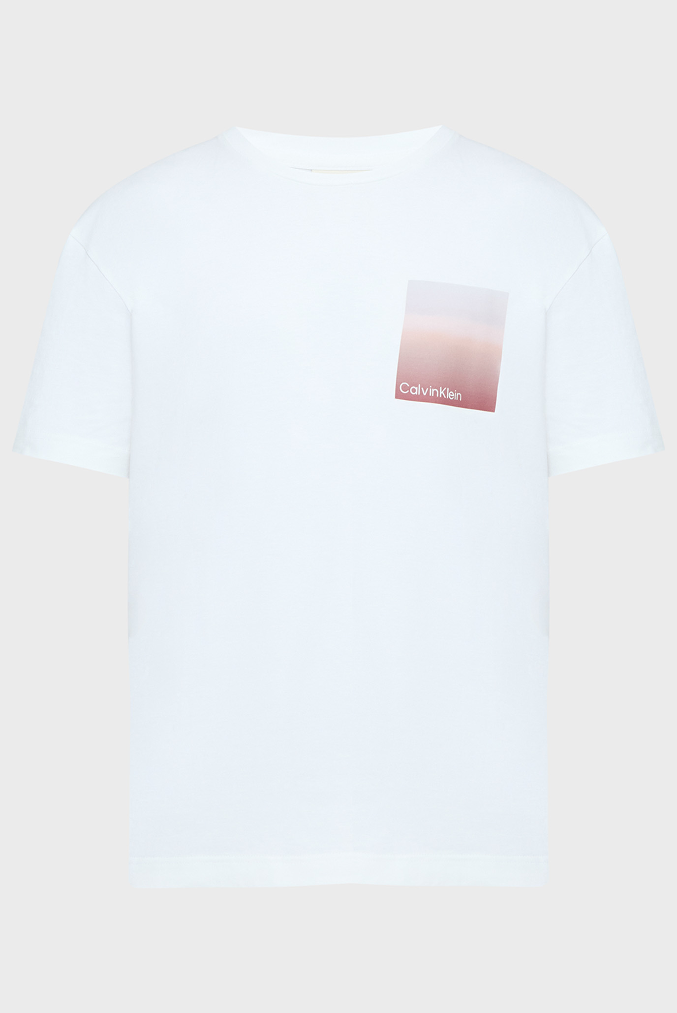Мужская белая футболка OMBRE Белый L Calvin Klein K10K114164 Мужская белая футболка OMBRE Белый L Calvin Klein K10K114164