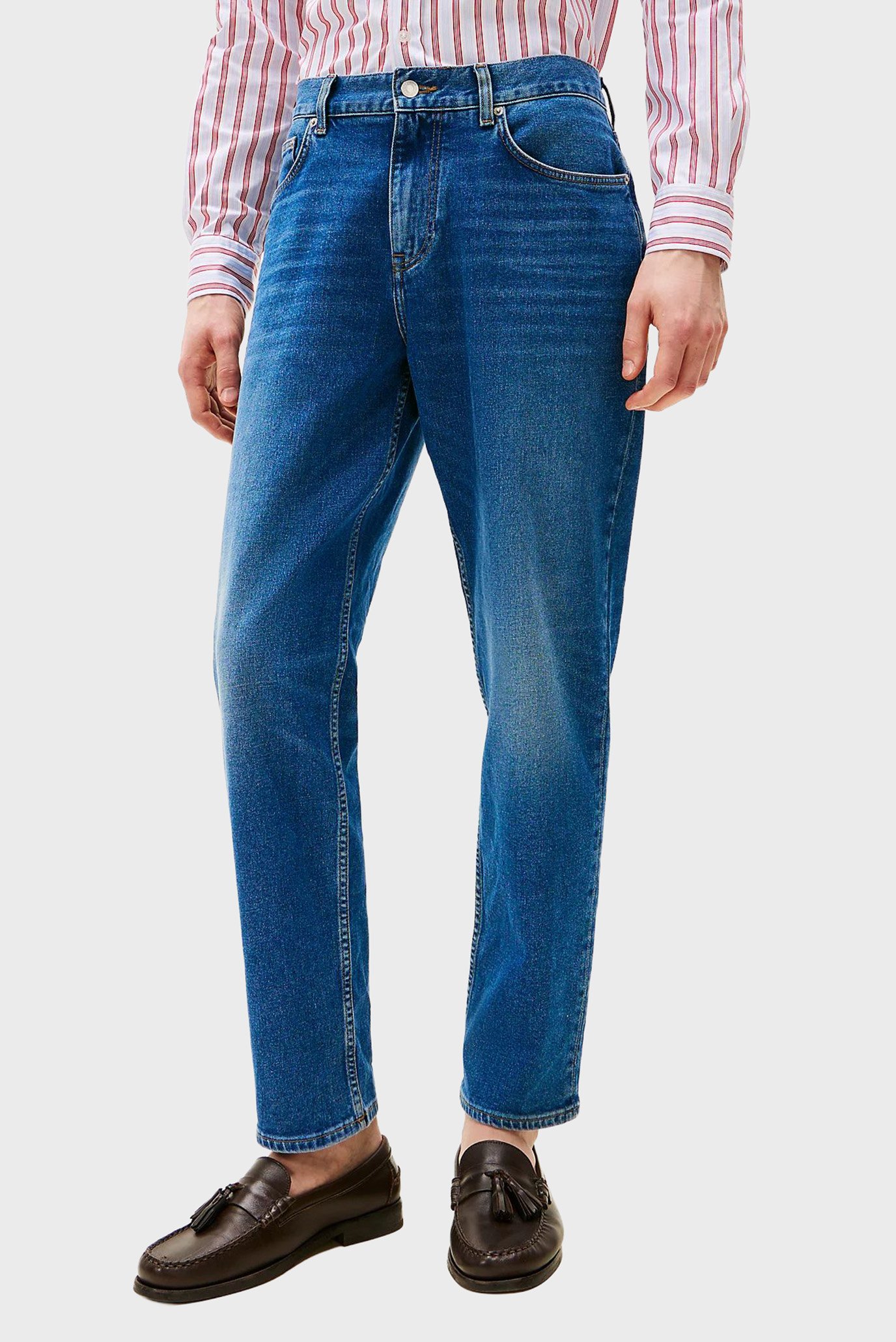 Мужские синие джинсы TAPERED HARLEM Синий 30-32 Tommy Hilfiger MW0MW39654 Мужские синие джинсы TAPERED HARLEM Синий 30-32 Tommy Hilfiger MW0MW39654
