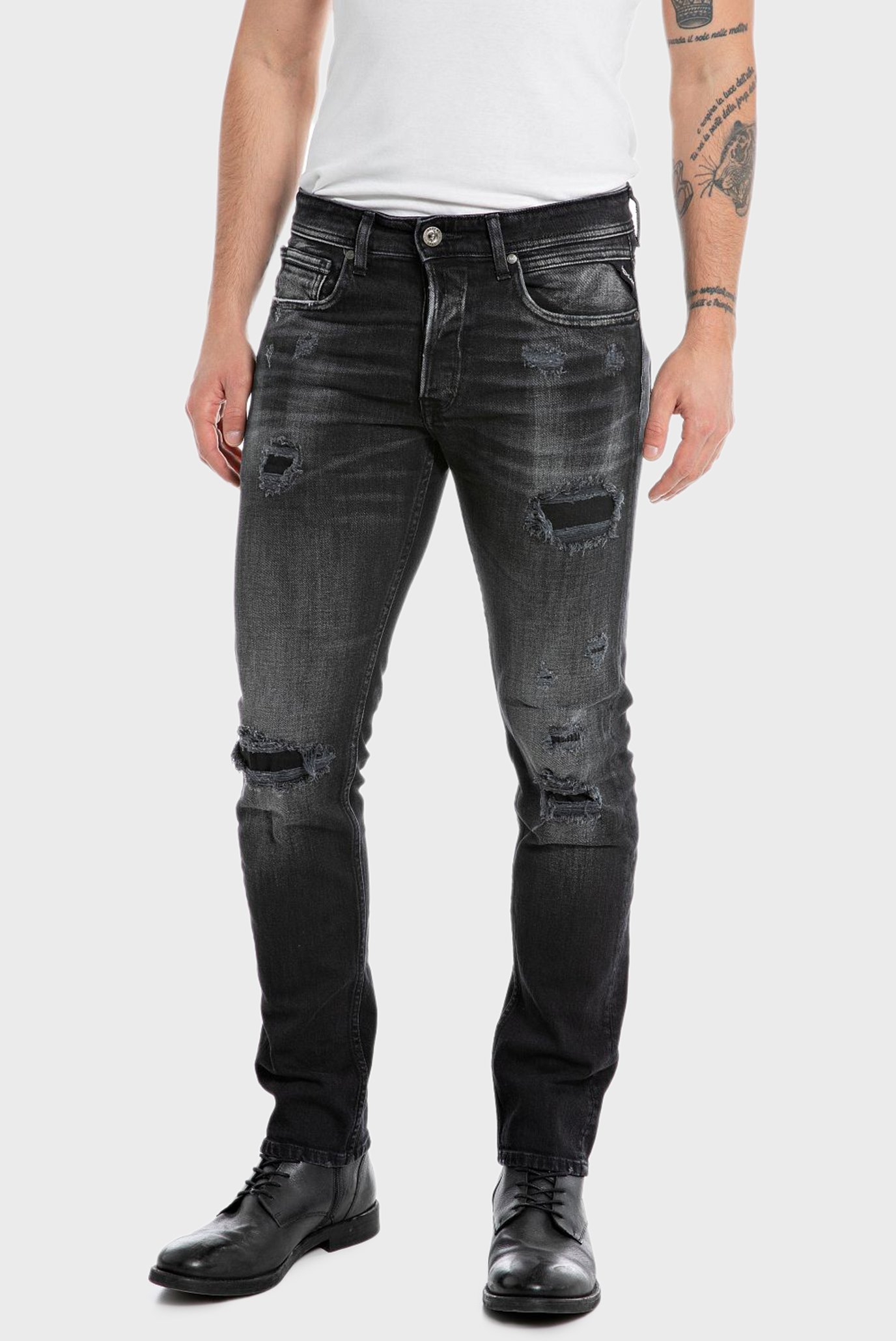 Чоловічі чорні джинси GROVER 1