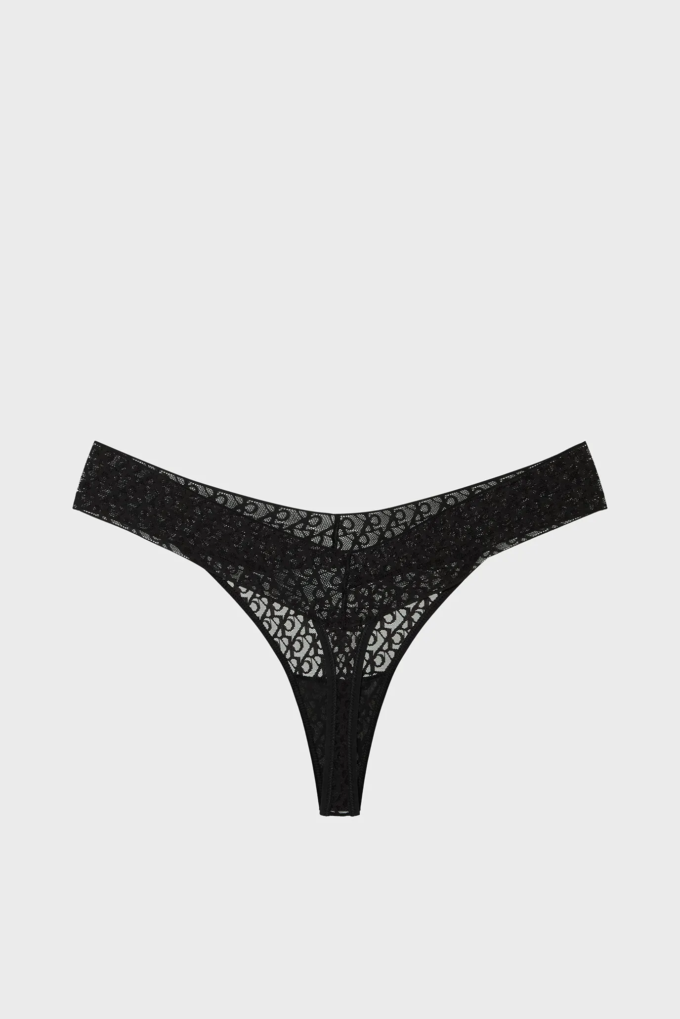 Жіночі чорні трусики з візерунком LOW RISE THONG 8