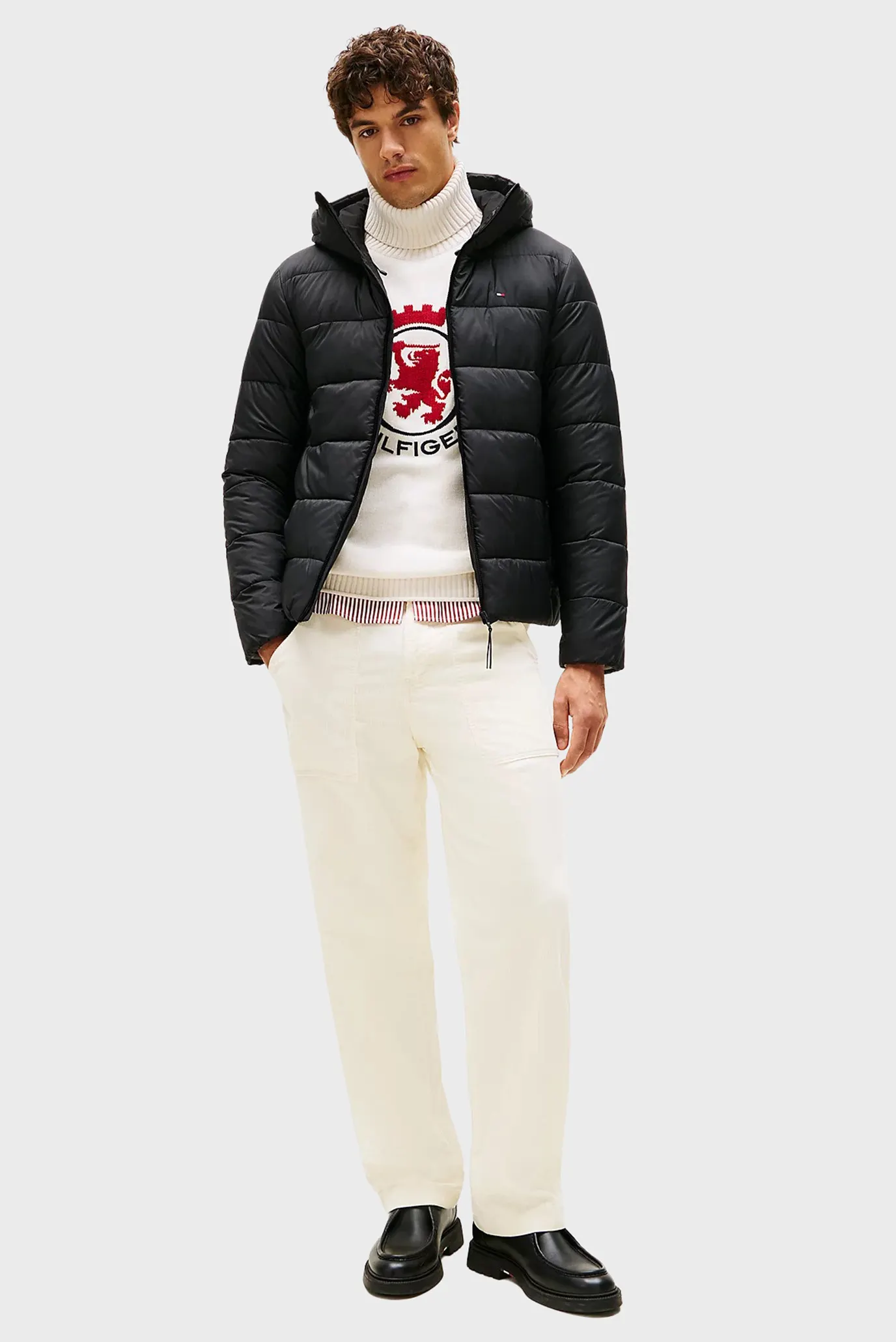 Мужская черная куртка MID WEIGHT HOODED JACKET 2