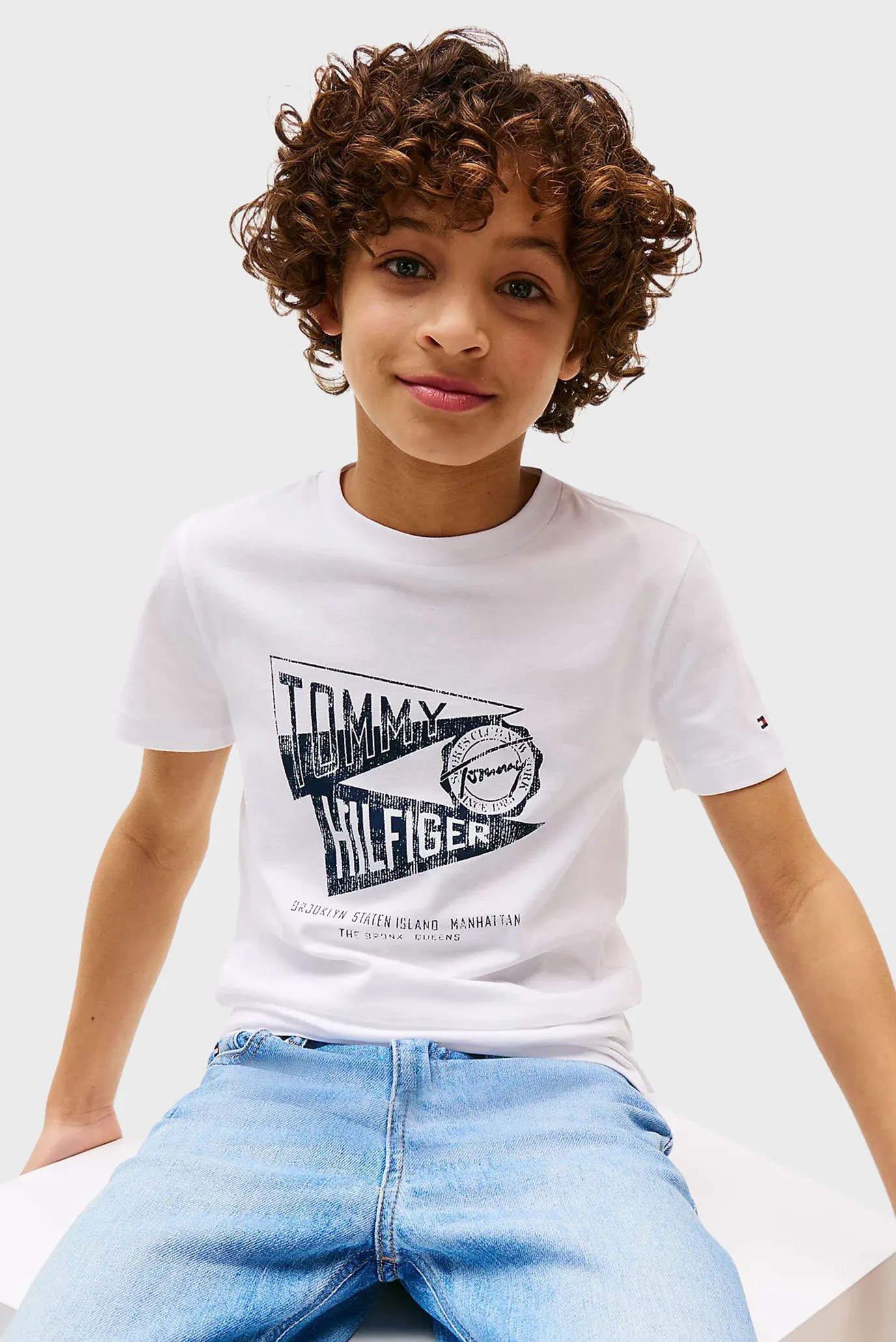 Дитяча біла футболка TEXTURED GRAPHIC 4