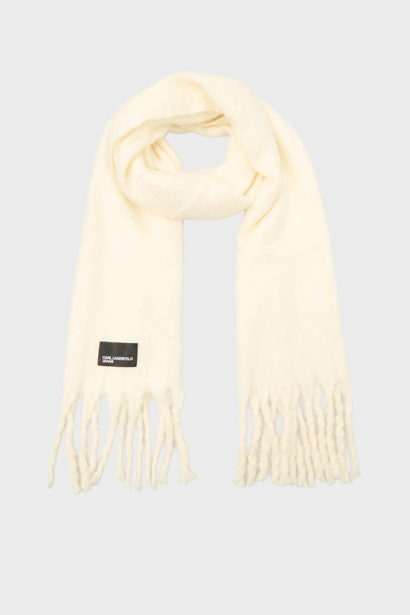 Жіночий білий шарф chunky 1